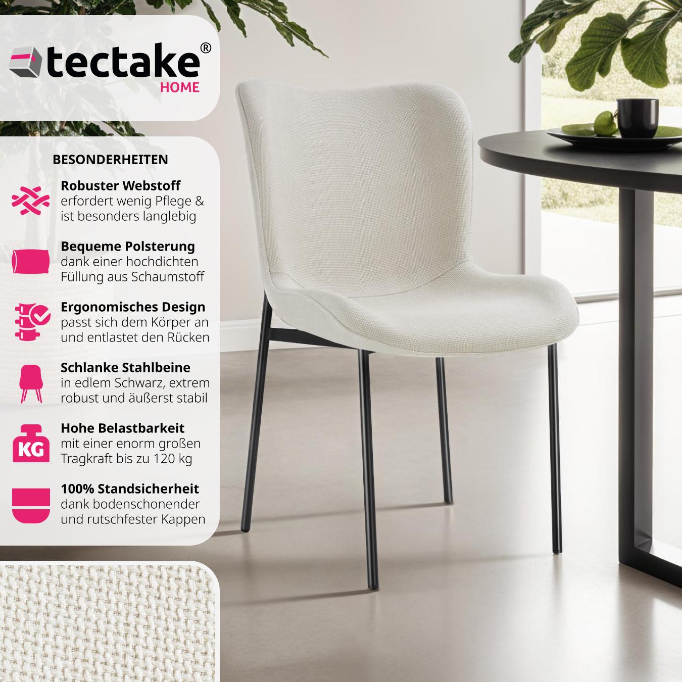 Tectake Polsterstuhl Tessa