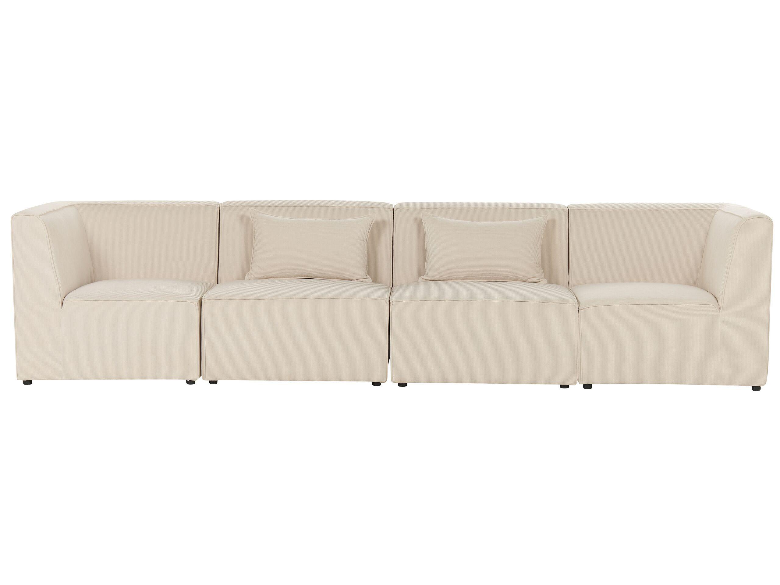 Beliani Modulsofa aus Cord Modern LEMVIG