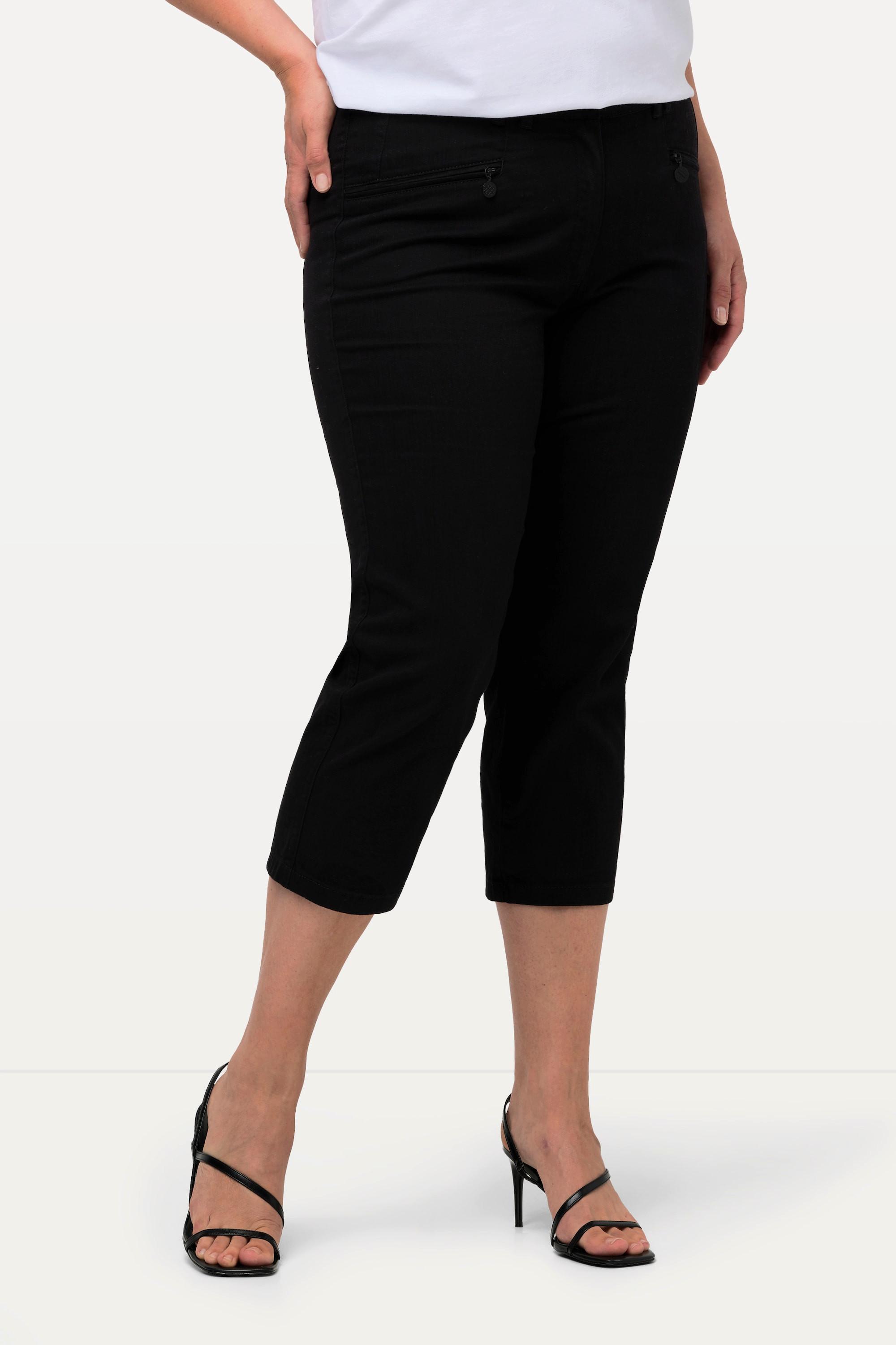 Ulla Popken Hose Mony wadenlang Zipptaschen Stretch