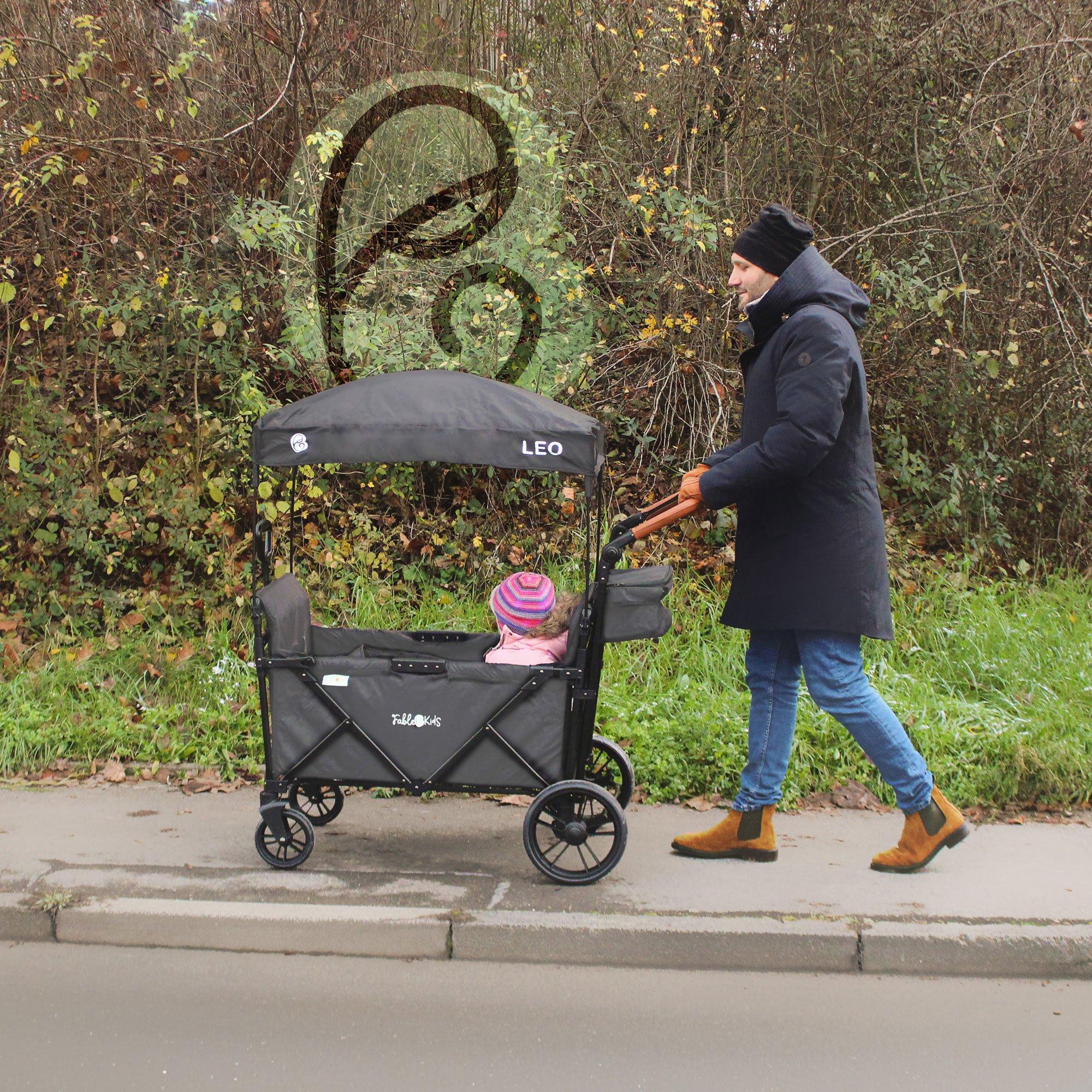 FableKids Bollerwagen LEO X2Lite mit Dach faltbarer Transportwagen