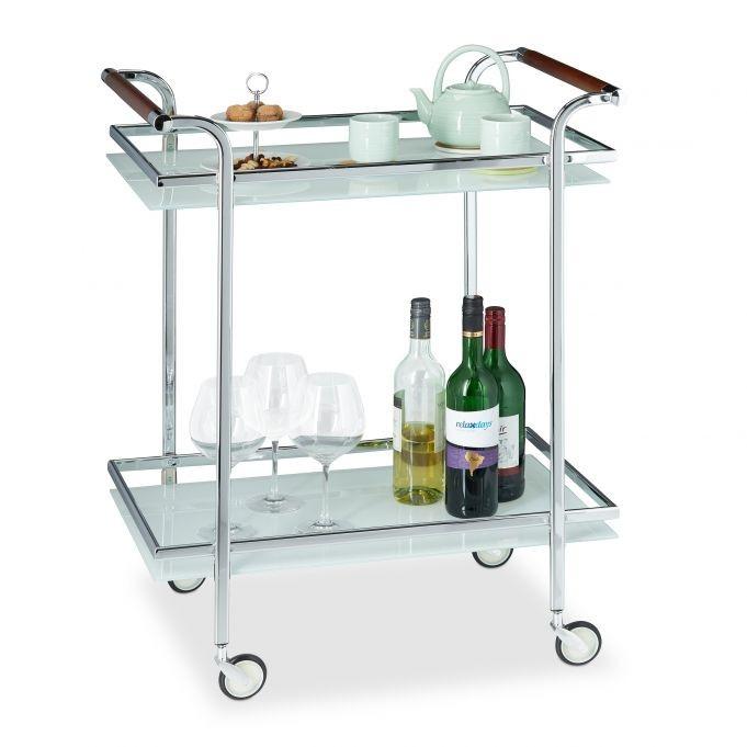 B2X Servierwagen aus Milchglas