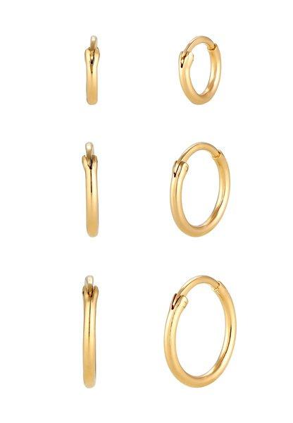 Elli Ohrringe Creolen Set Trio Basic Must-Have Trend