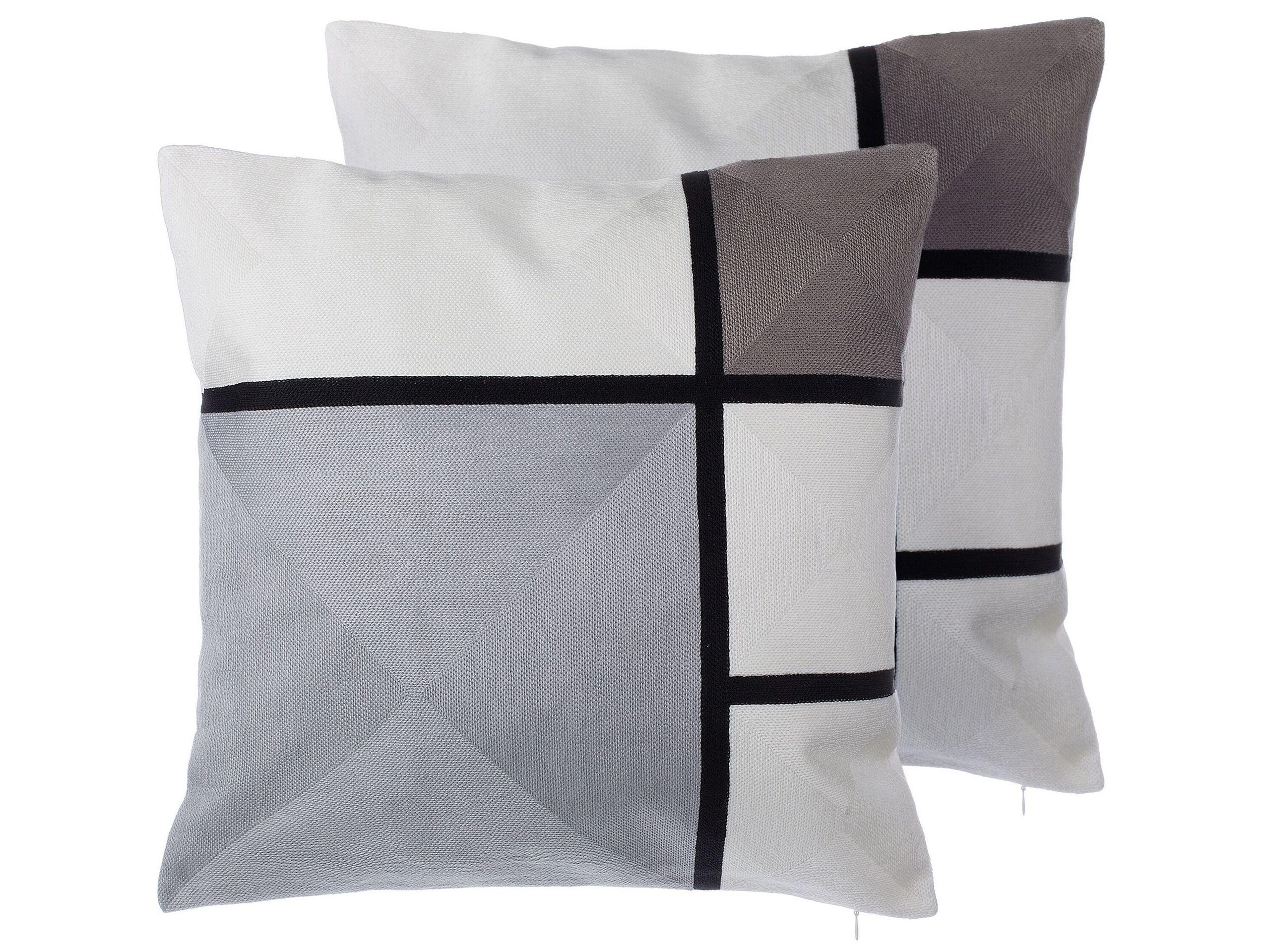Beliani Dekokissen 2er Set aus Baumwolle Modern WEDELIA