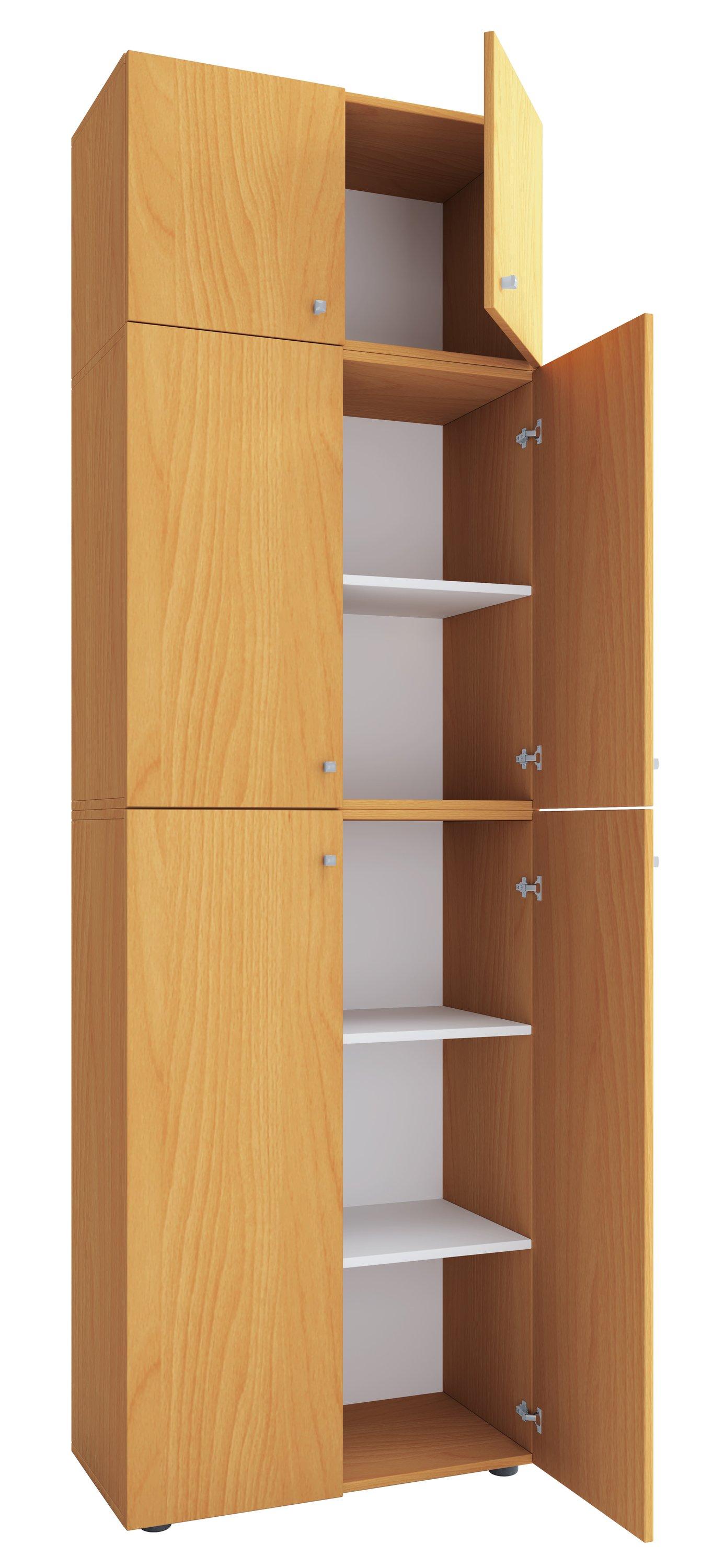 VCM XXL Holz Schuhschrank Kleiderschrank Groß Schrank Schuhe Dielenschrank Lona 5f A