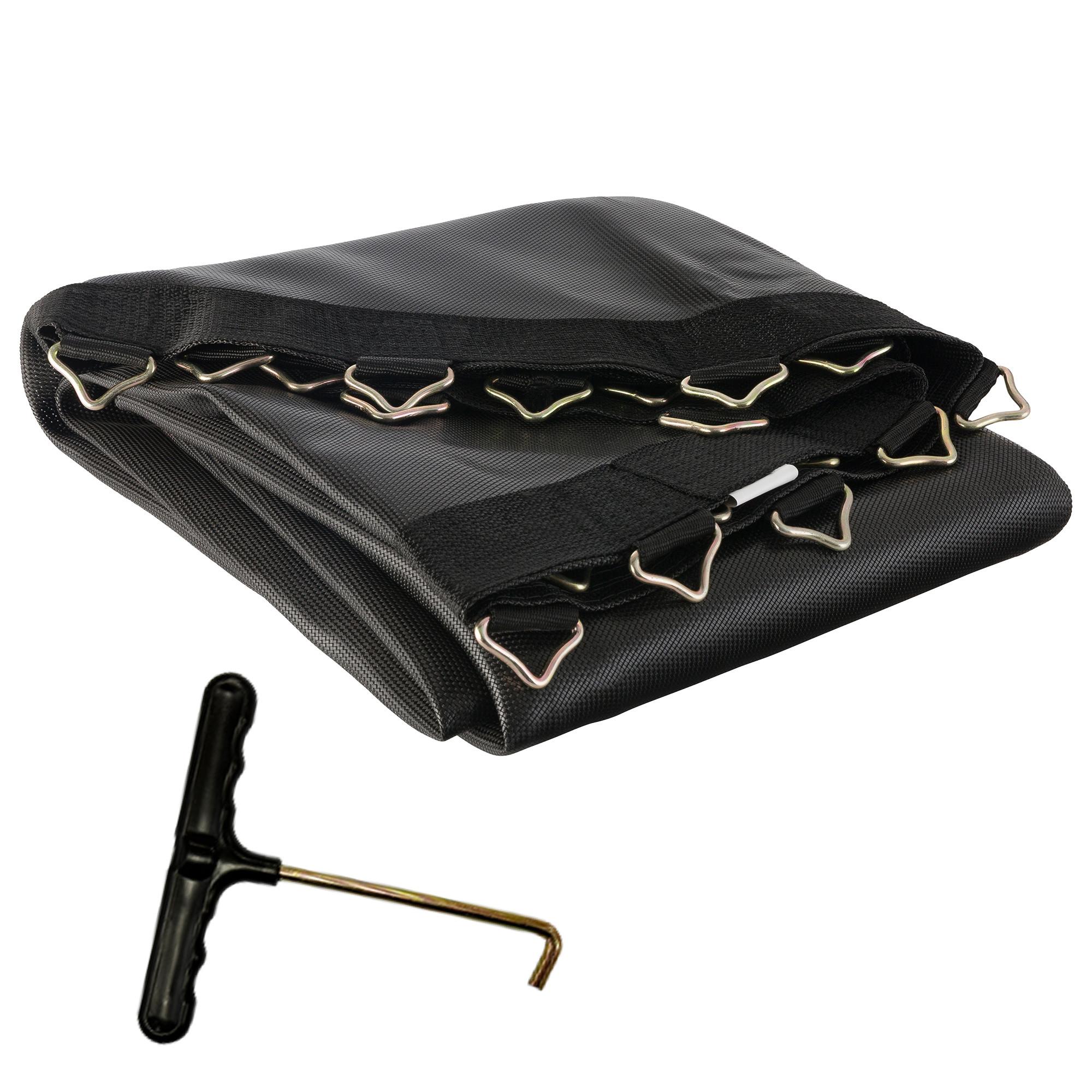 Arebos Sprungmatte Ø 264 cm für Trampoline mit Ø 305 cm, 140 mm Federn 64 Ösen