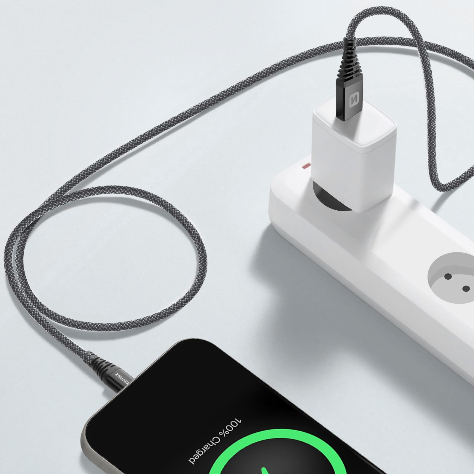 SWISSTEN USB / USB-C Kabel, Aramid Swissten