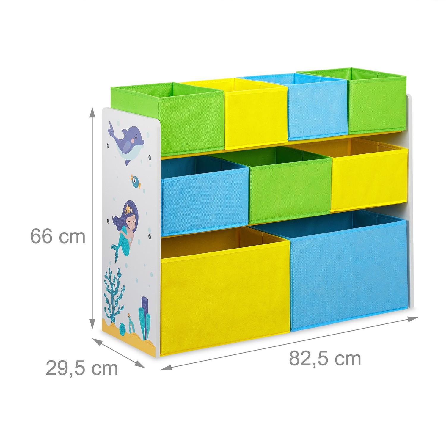 B2X Kinderregal mit Motiv und 9 Schubladen