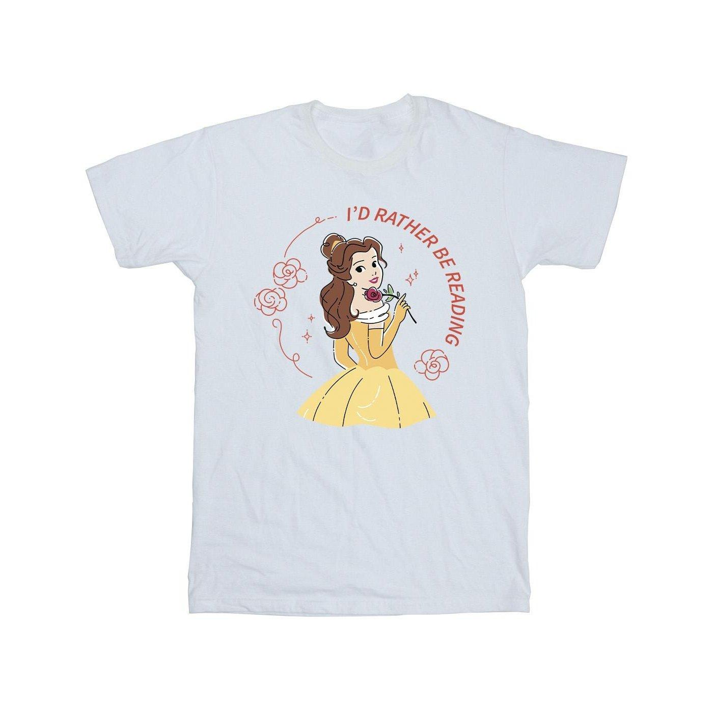 Disney Beauty And The Beast I'd Rather Be Reading T-Shirt