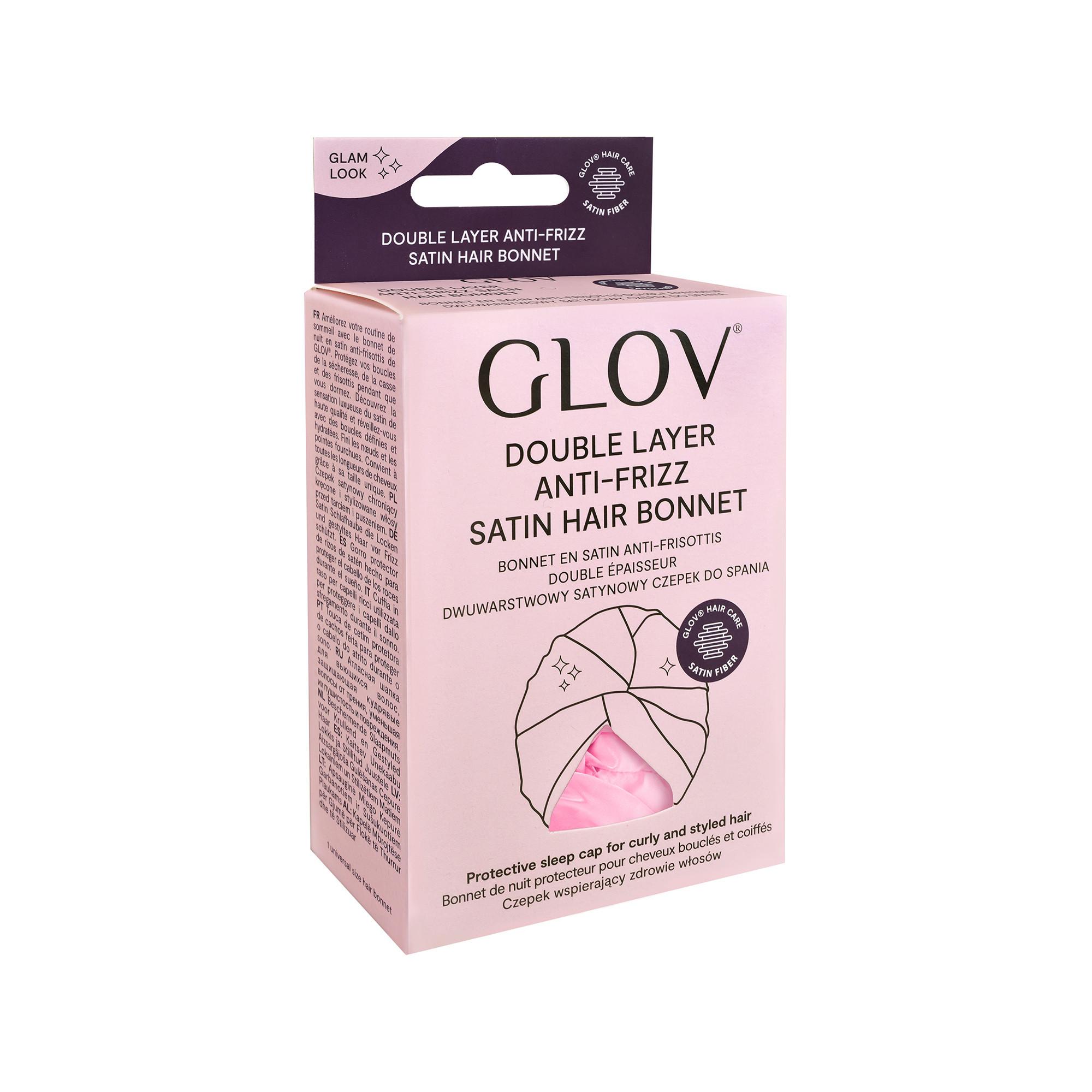 GLOV Glov Satin Hair Bonnet pink Satin-Haube gegen Haar-Frizz doppellagig