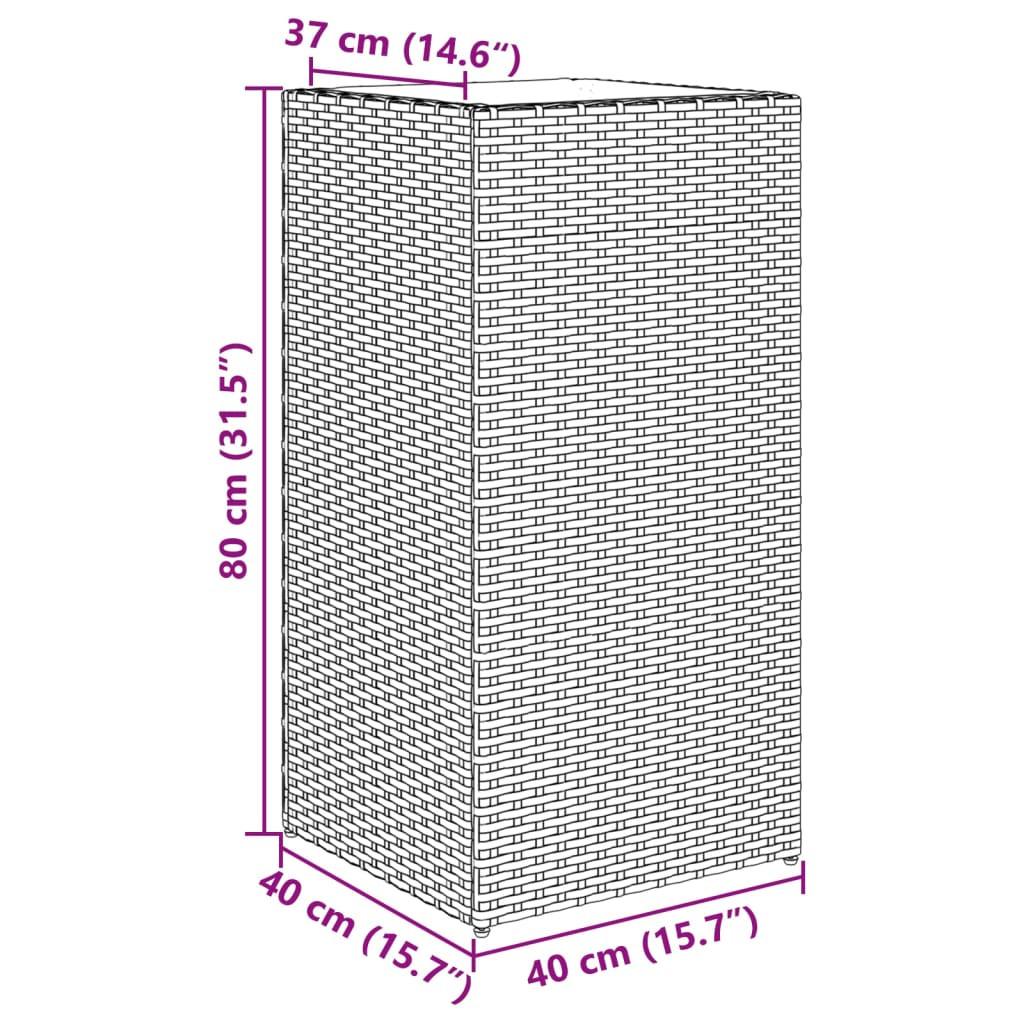 VidaXL Pflanzkübel poly-rattan