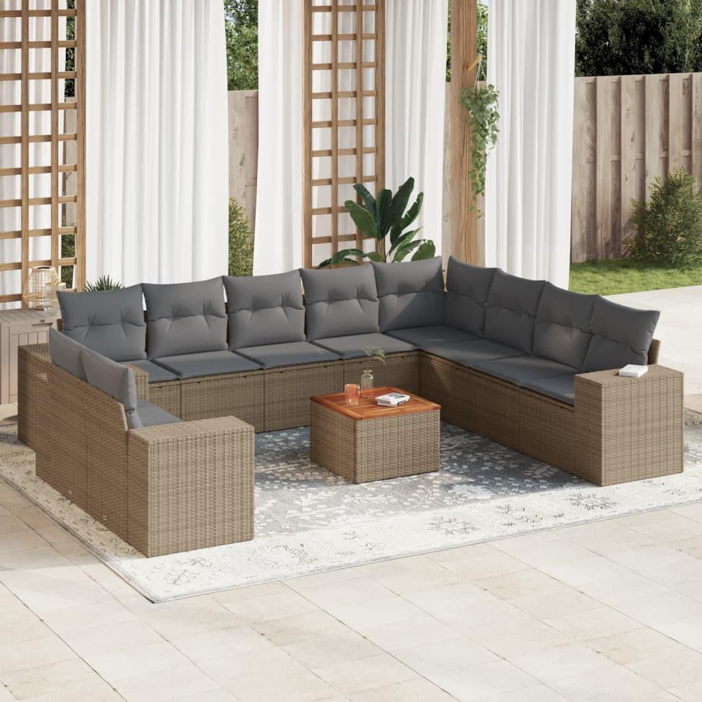 VidaXL Garten sofagarnitur poly-rattan