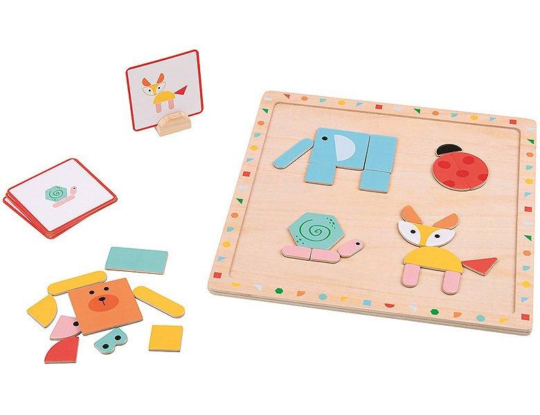 Spielba Holzspielwaren Kleinkind Magnetspiel mit Vorlagen