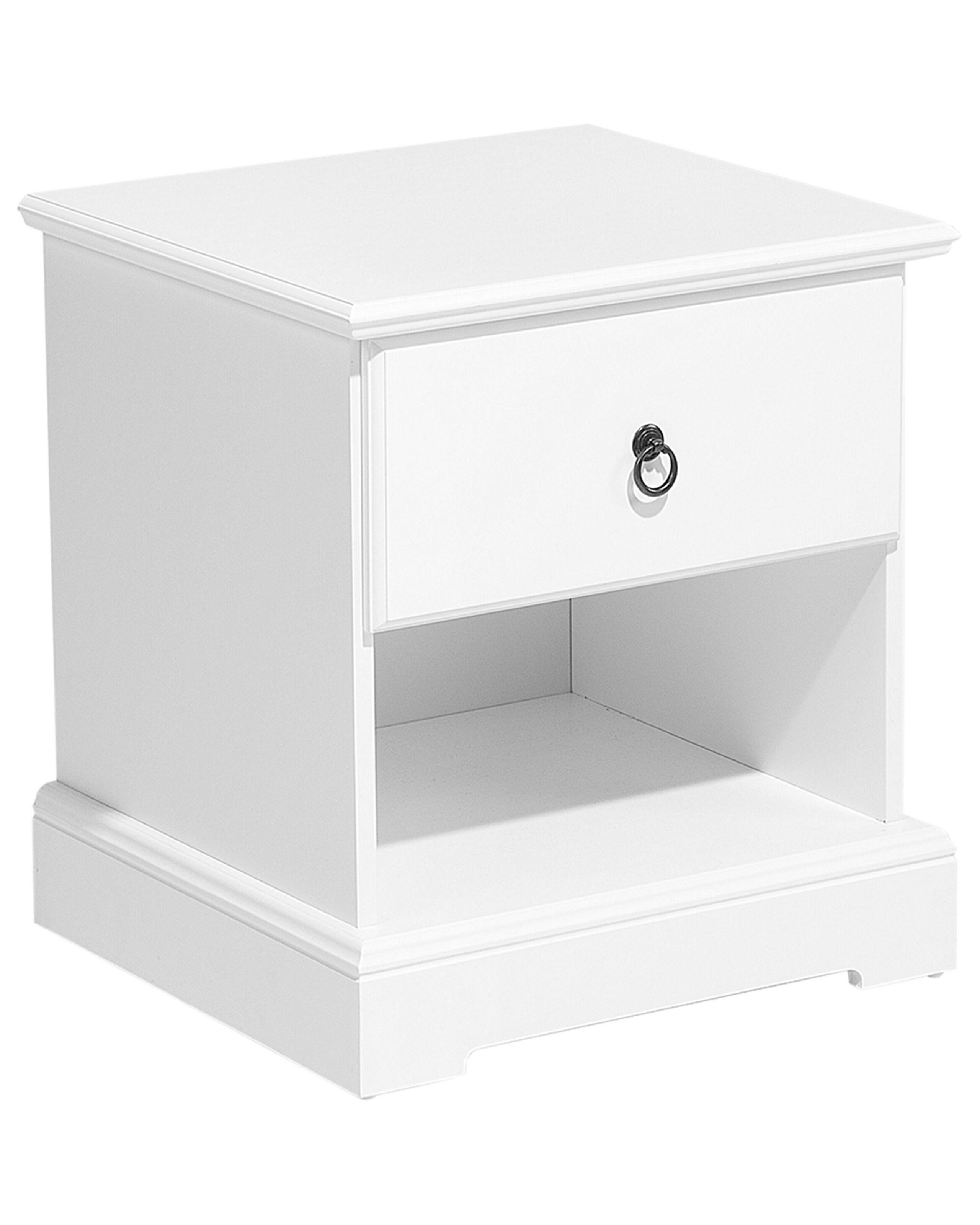 Beliani Nachttisch mit 1 Schublade aus MDF-Platte Rustikal GILBERT