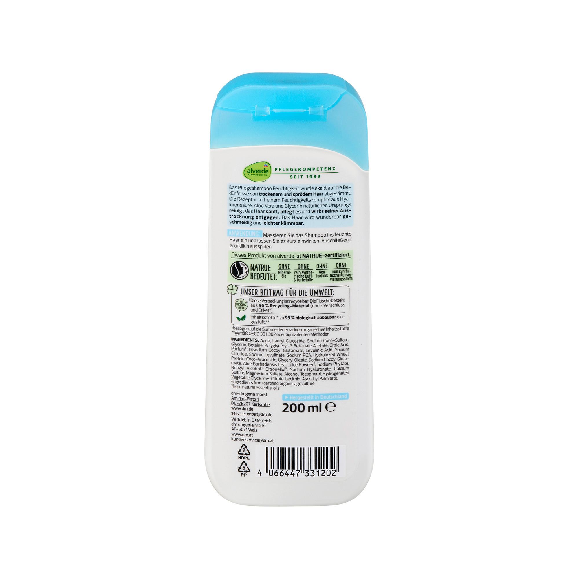 Alverde Pflegeshampoo Feuchtigkeit Aloe Vera & Hyaluronsäure
