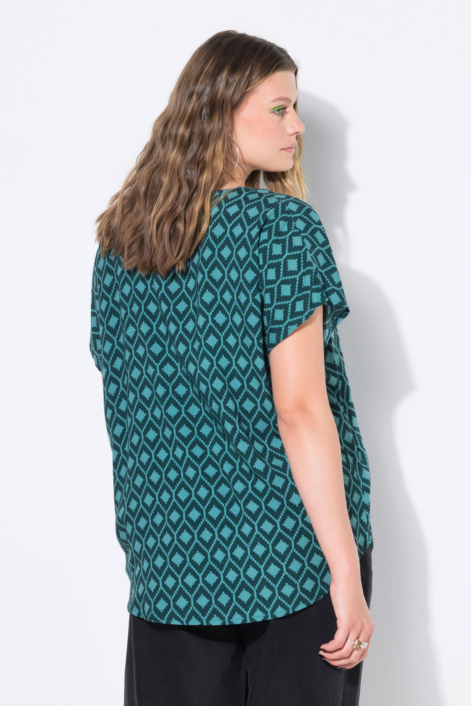 Studio Untold Oversized Blusenshirt Rautenmuster Blusenshirt, oversized, Rauten