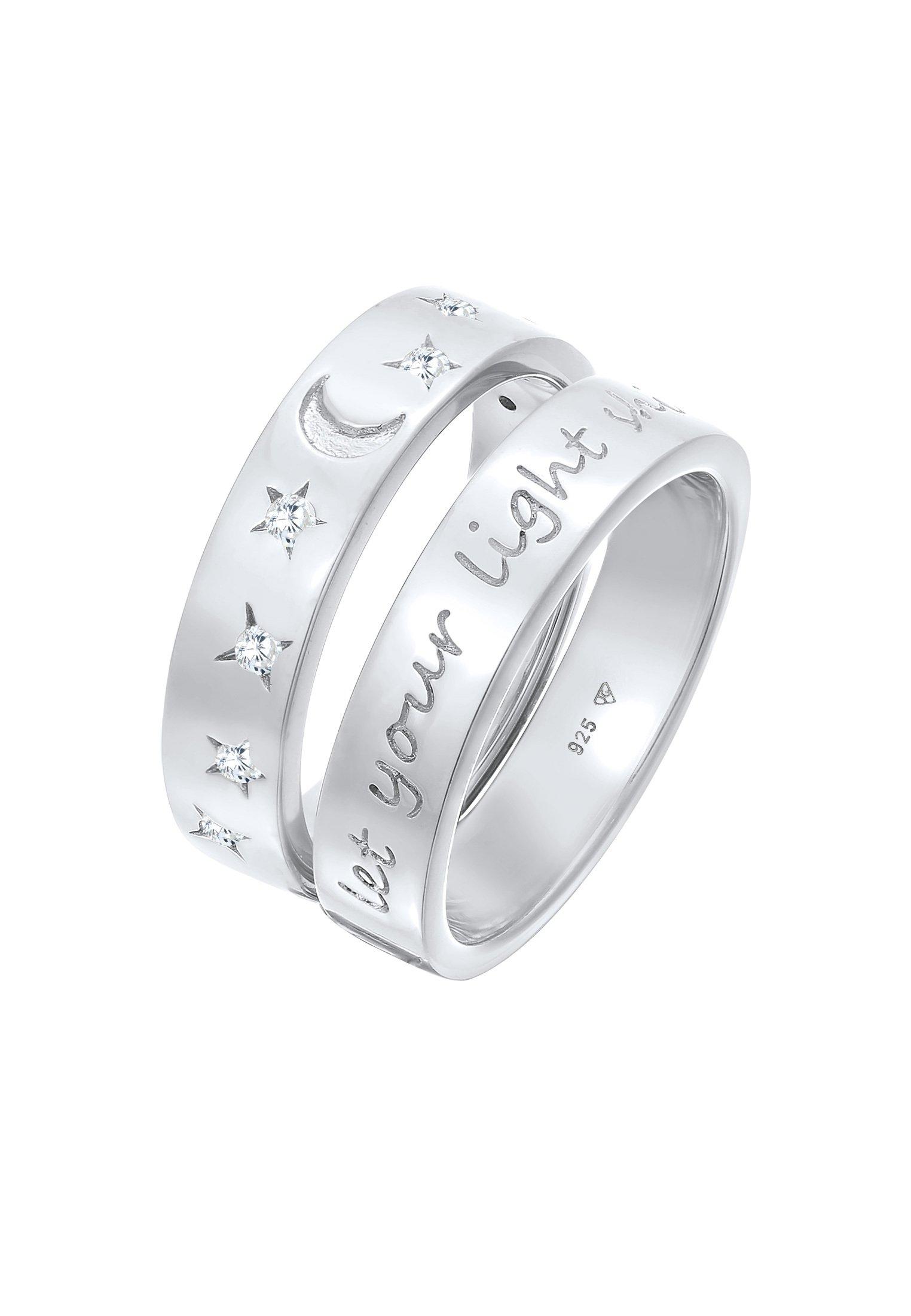 Elli Ring Mond Stern - Let Your Light Shine 925 Silber
