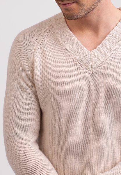 CASH-MERE.CH Recycelter Kaschmir V-Ausschnitt Pullover