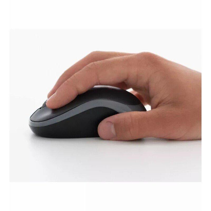 Logitech M185 - Maus - optisch - kabellos - 2.4 GHz - kabelloser Empfänger (USB) - Grau