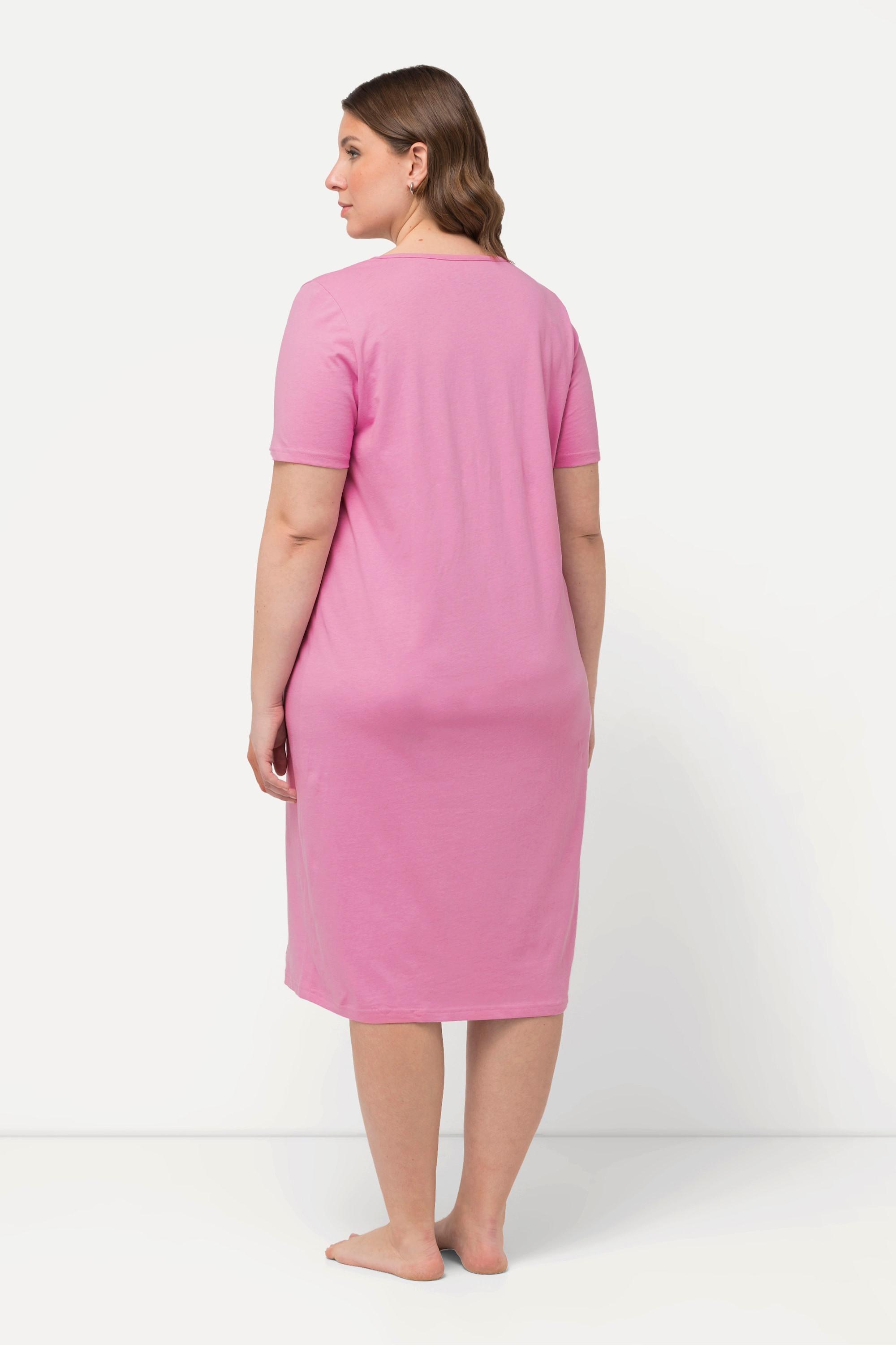 Ulla Popken Nachthemd, Spitze, Carree-Ausschnitt, Halbarm