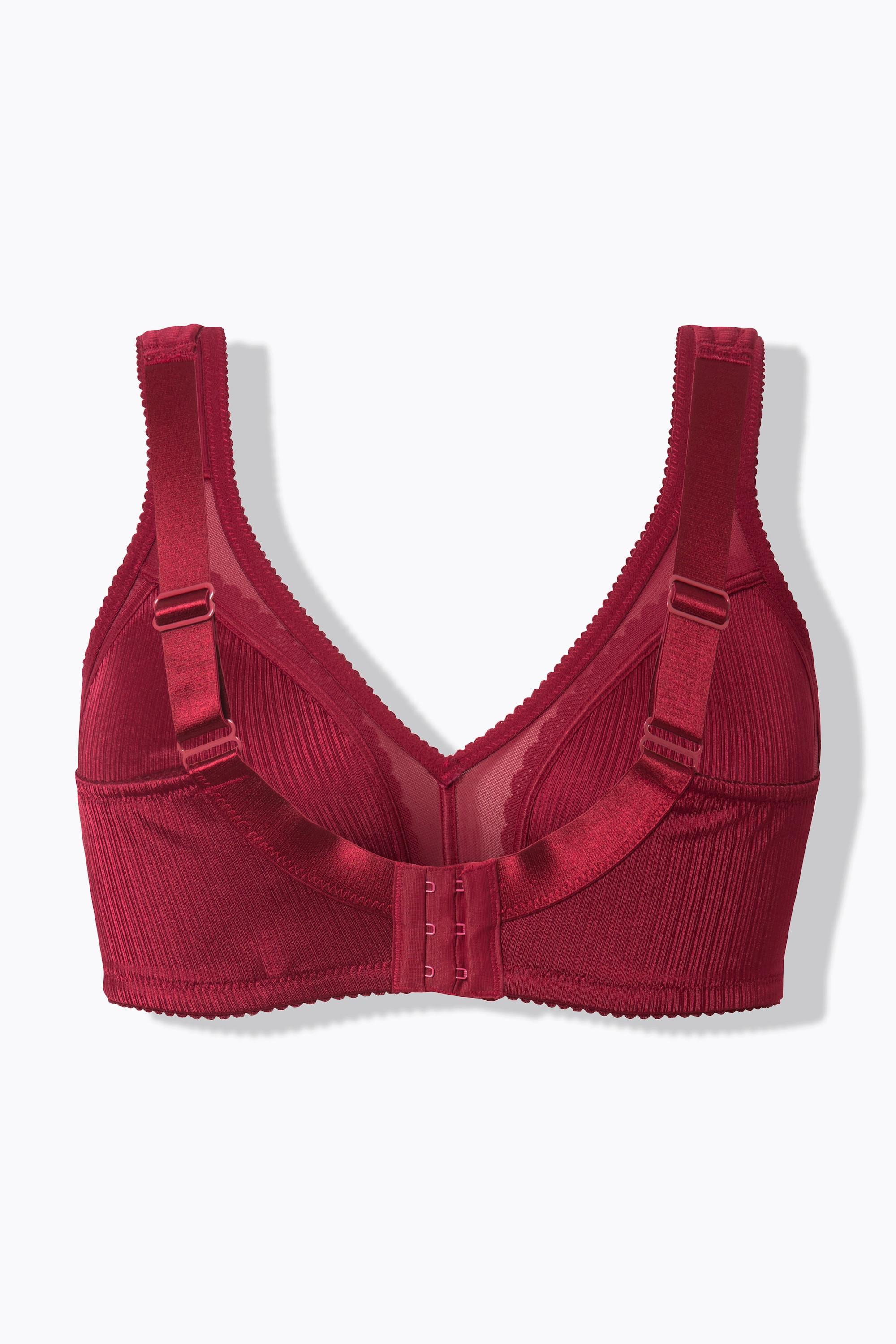 Ulla Popken Minimizer-BH, Satin, Spitze, ohne Bügel, Cup C - F