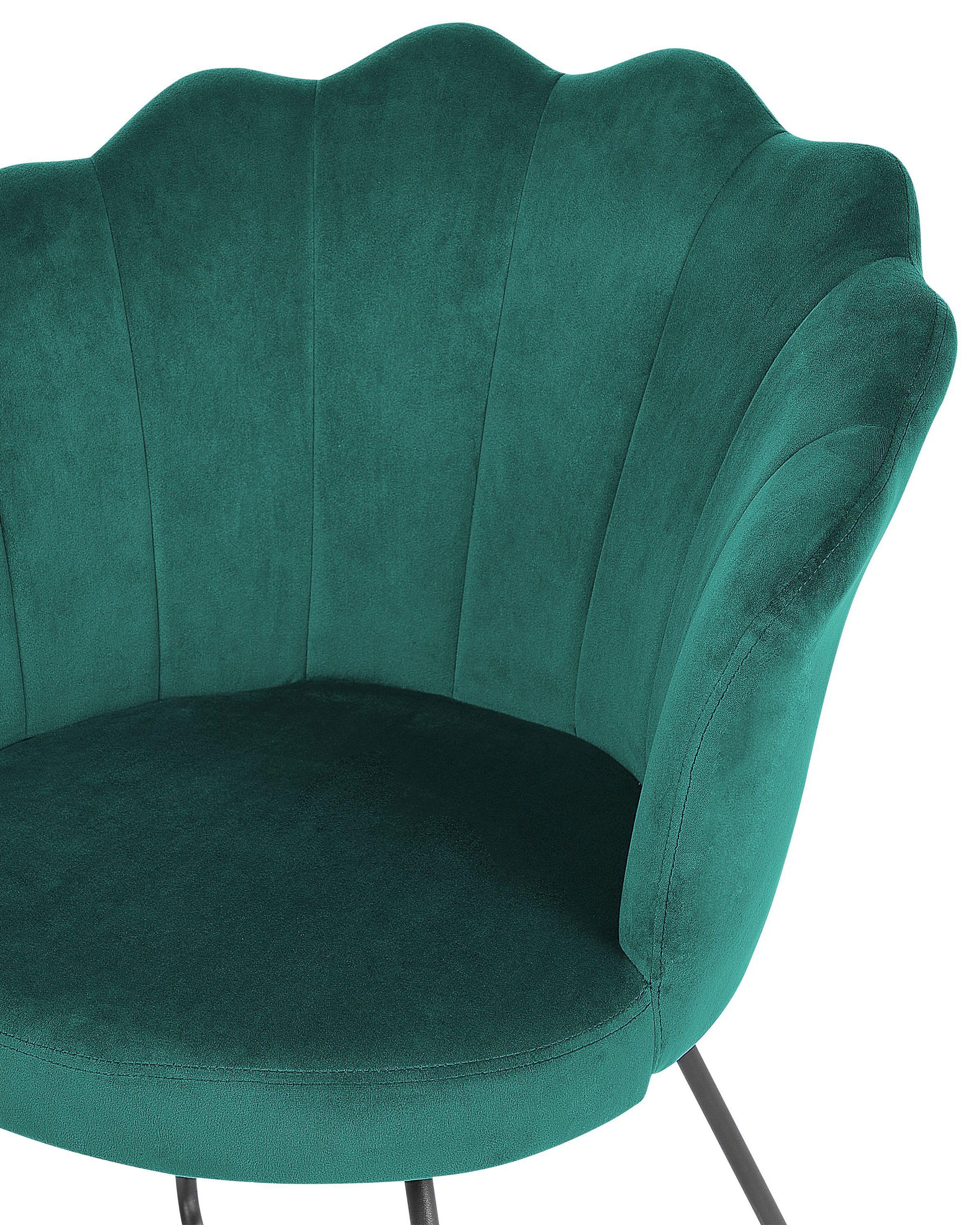 Beliani Sessel aus Samtstoff Retro LOVELOCK