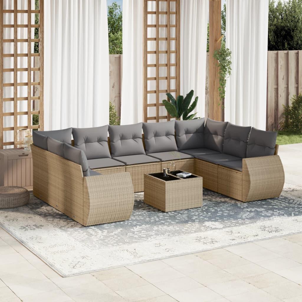 VidaXL Garten sofagarnitur poly-rattan