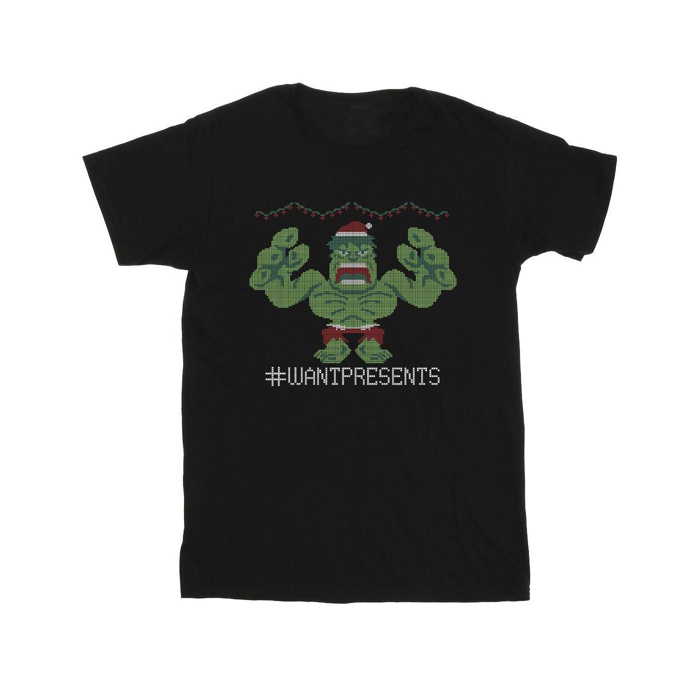 MARVEL Avengers Christmas Hulk Pixel T-Shirt