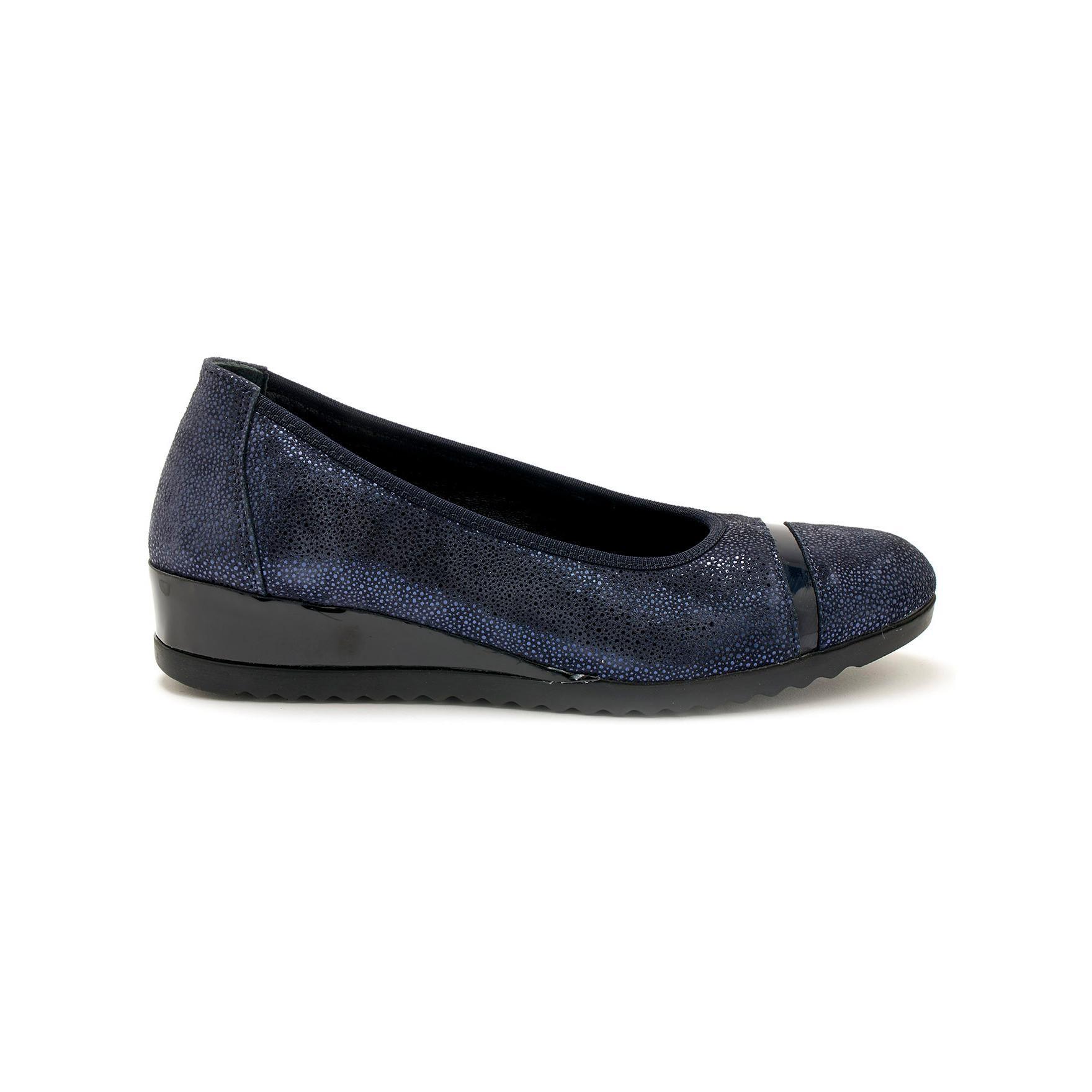 Pédiconfort damen-ballerinas aus leder mit luftsohle