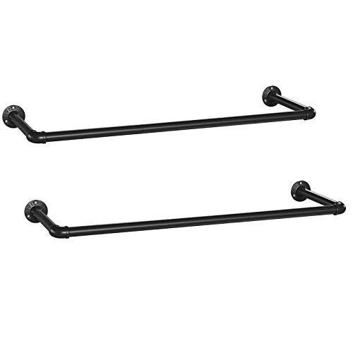 Pricenet Industriellee Wand-Kleiderstangen, 2er-Set