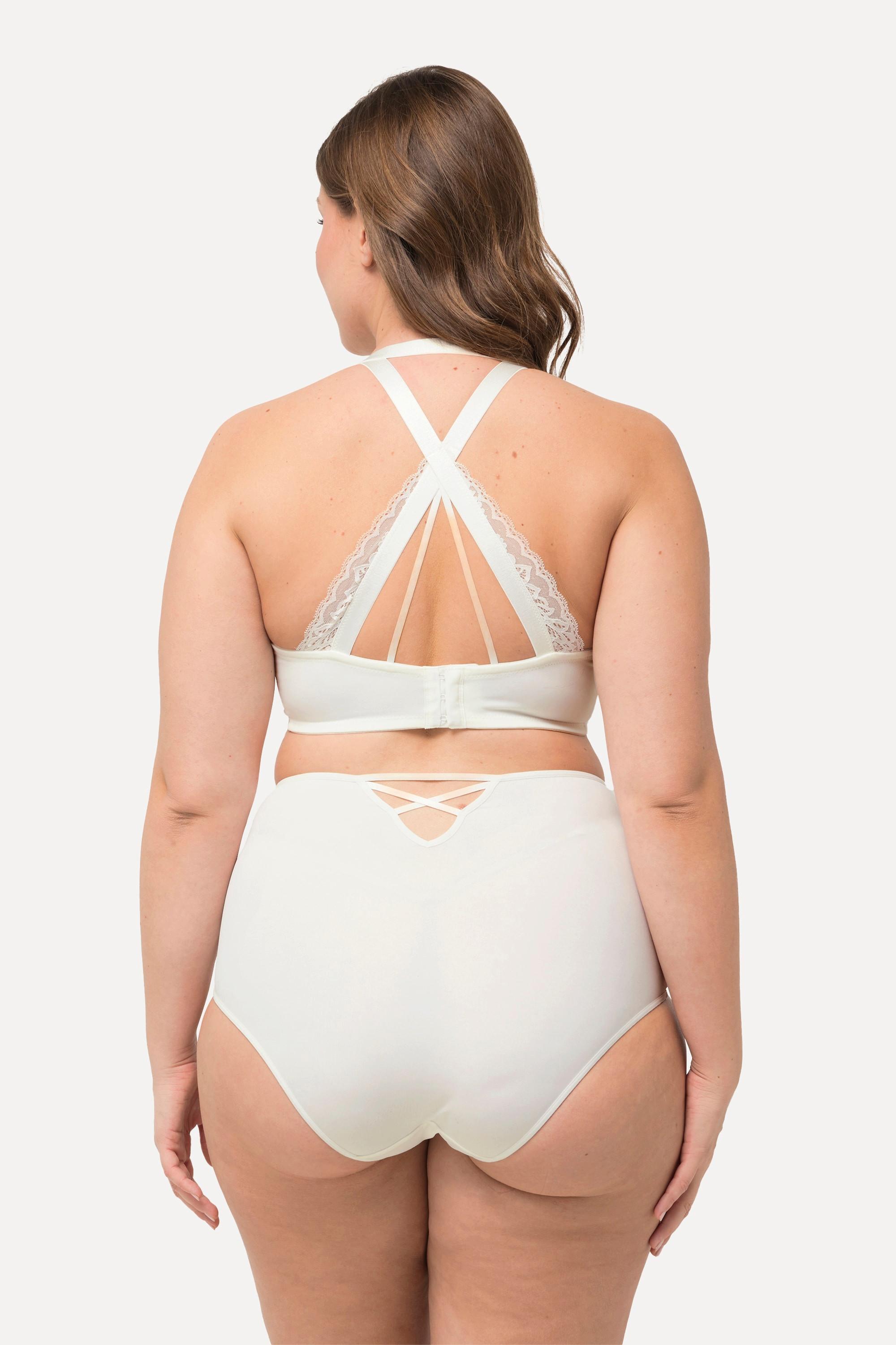 Ulla Popken Bügel-BH, Spitze, Softcups, Vorderverschluss, Cup B-E