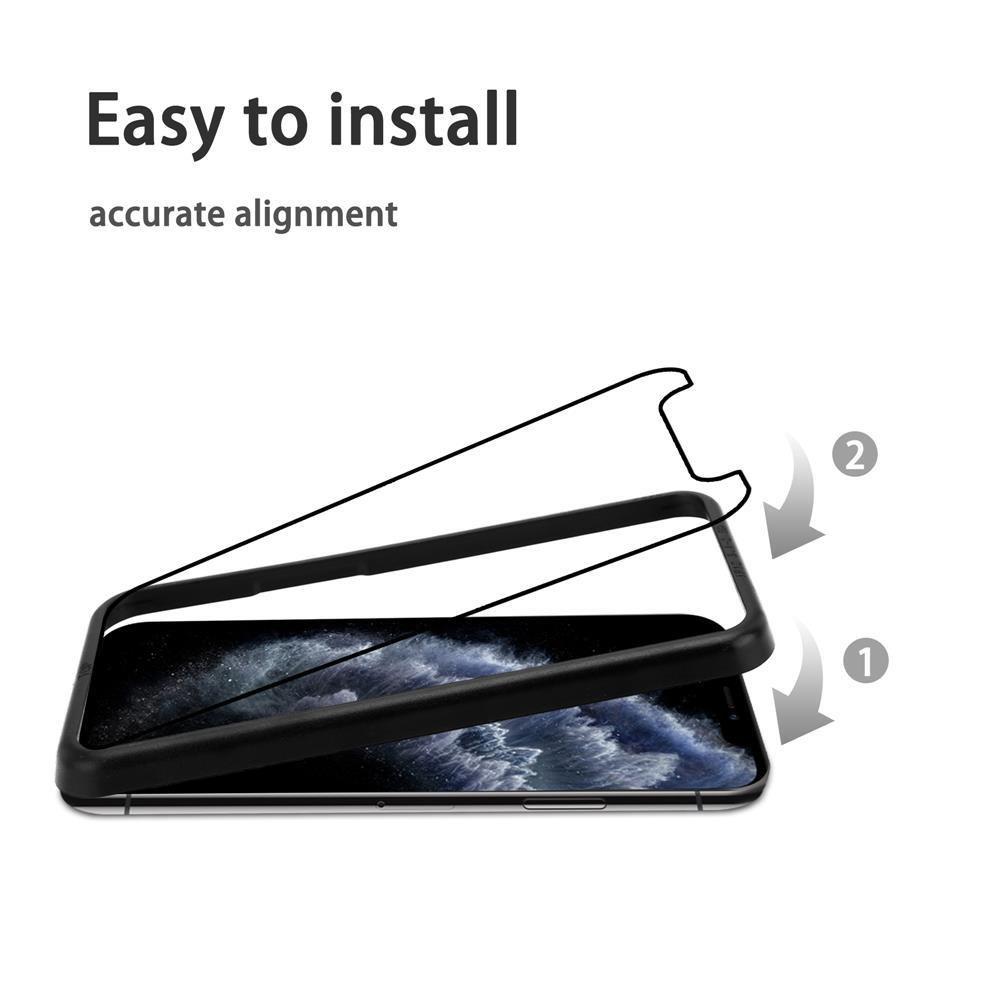 Cadorabo 3x Vollbild Tempered Glas für Apple iPhone 11 - Schutzfolie