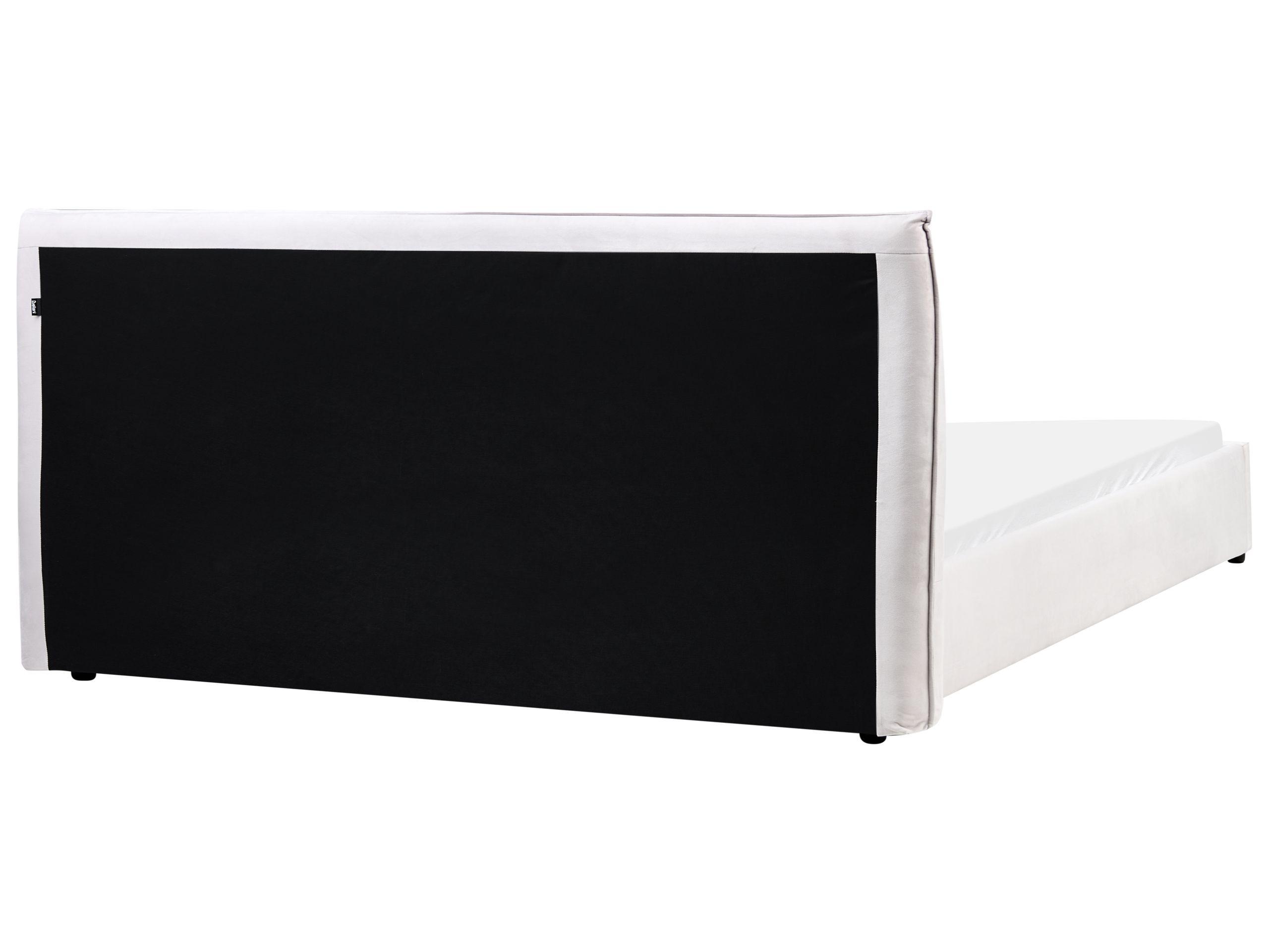 Beliani Bett mit Lattenrost aus Samtstoff Klassisch LAVAUR