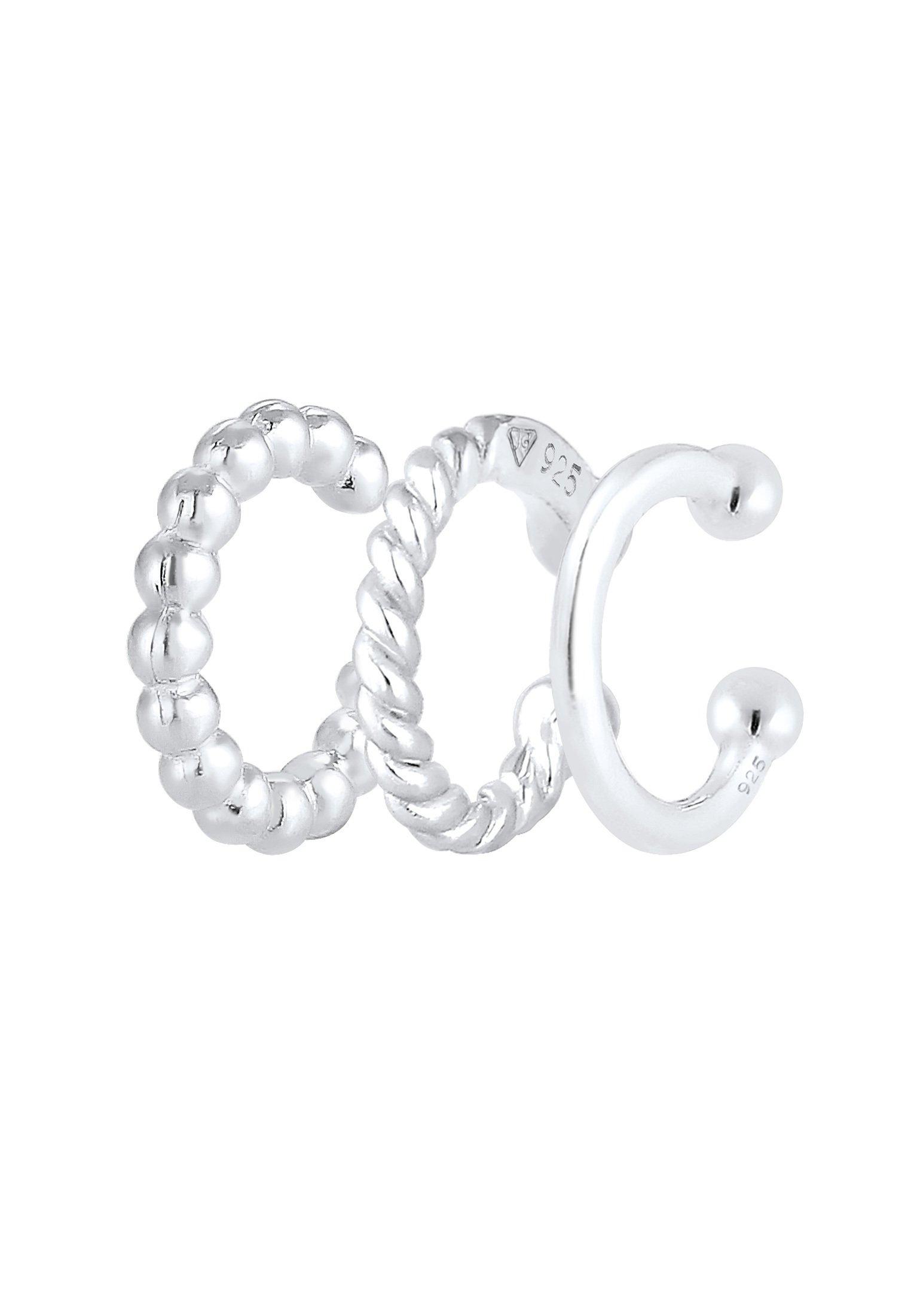 Elli Ohrringe Earcuff 3Er Set Kugel Geo Minimal