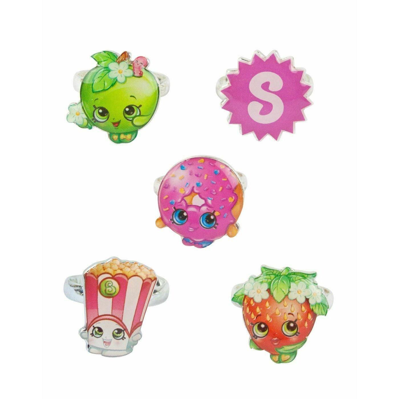 Shopkins Ring Series 1 Set 5erPack Metall