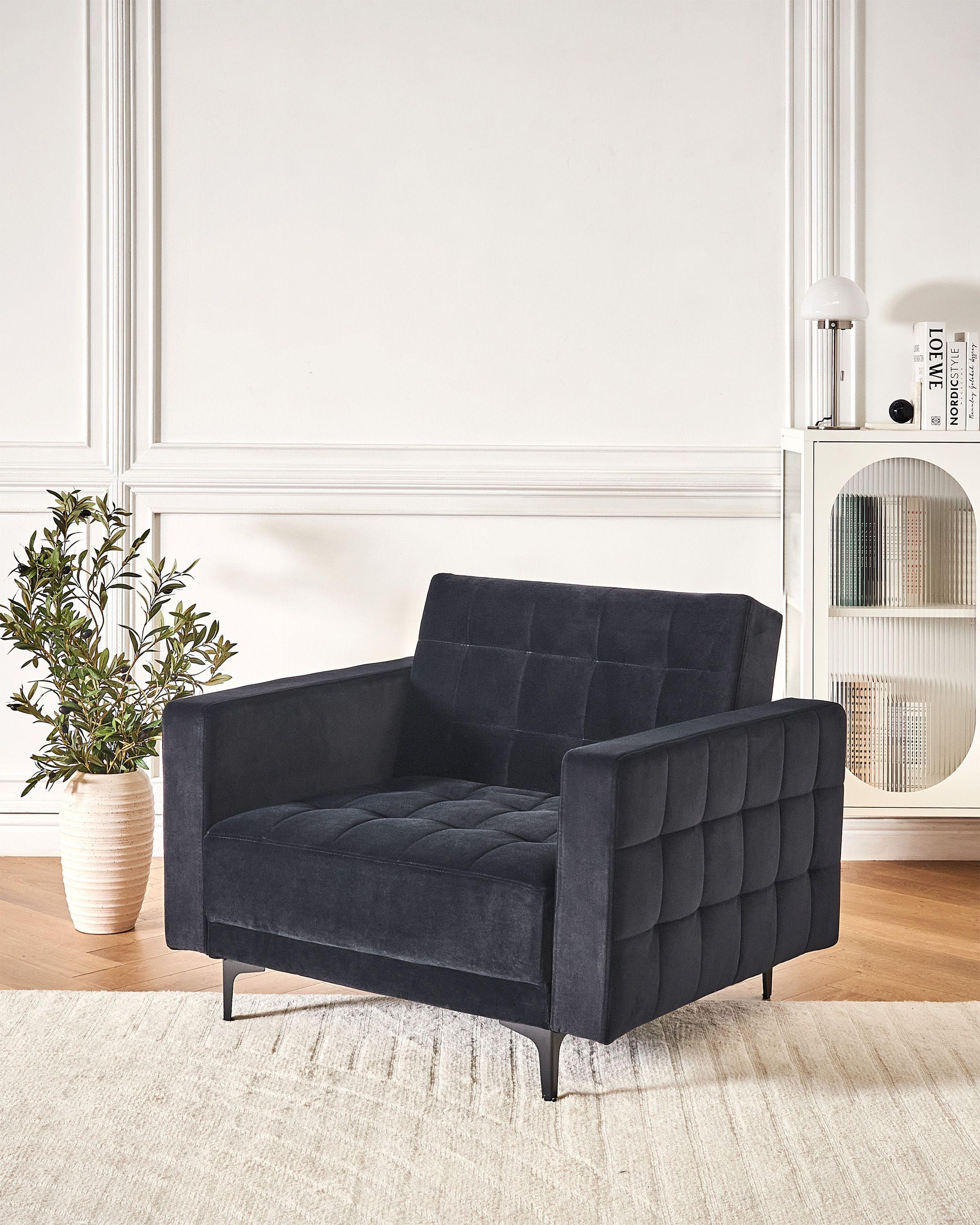 Beliani Sessel aus Samtstoff Modern ABERDEEN