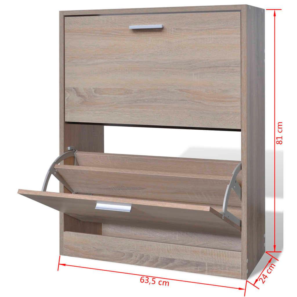 VidaXL Schuhschrank holz