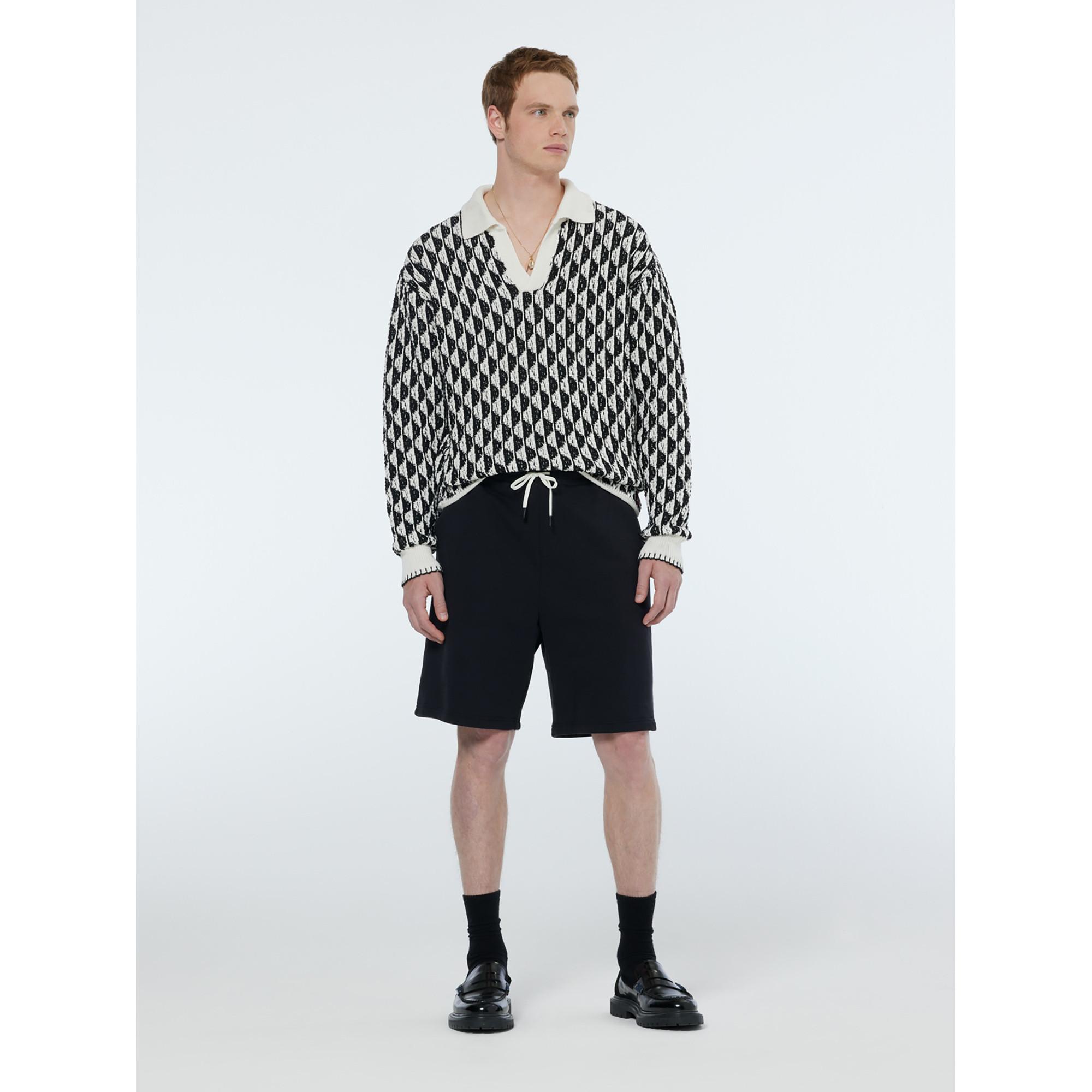 Scotch & Soda Langarm Poloshirt Geometrisches Muster