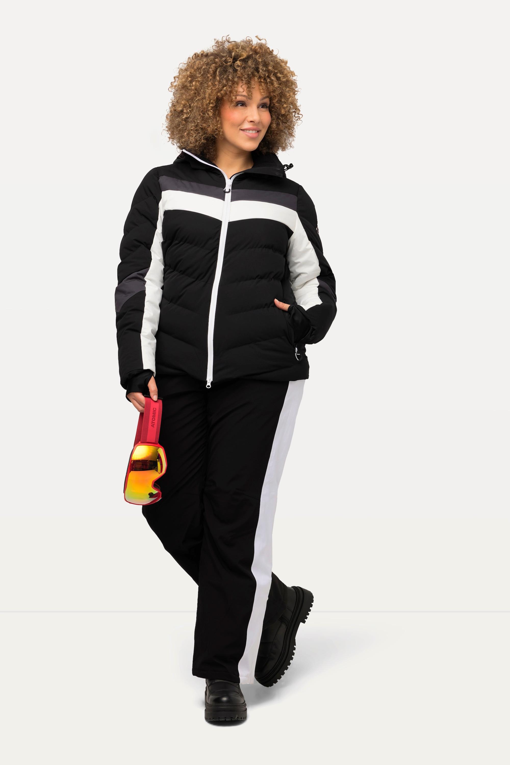 Ulla Popken Performancejacke, wasserabweisend, Schneefang, 2-Wege-Zipper