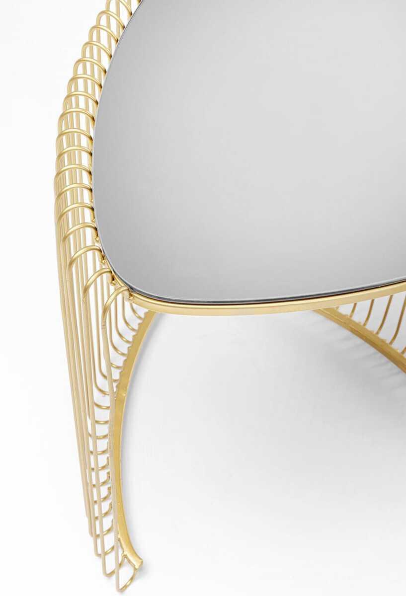 KARE Design Beistelltisch Wire Triangle gold (2er-Set)
