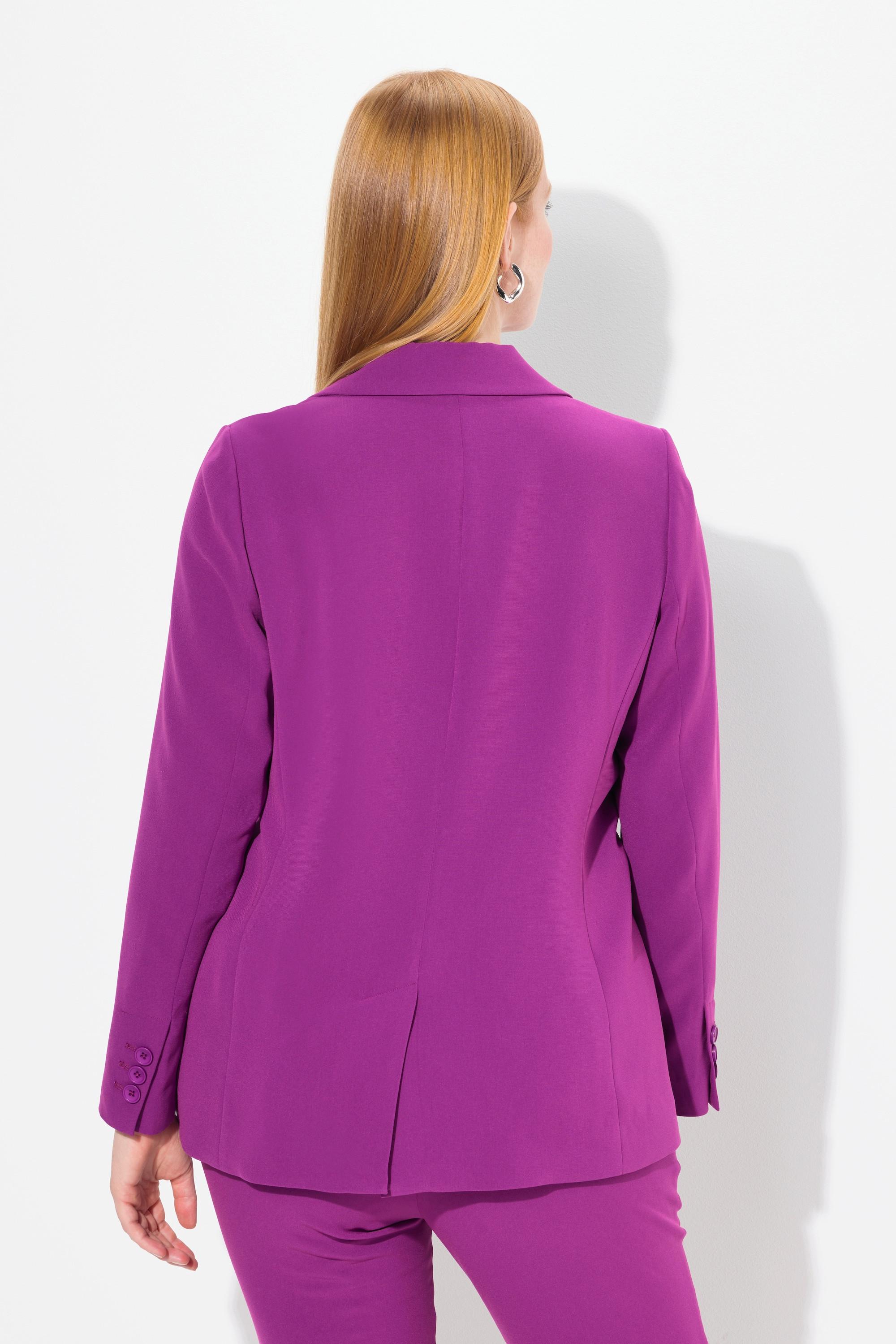 Ulla Popken Blazer, Reverskragen, Klappentaschen, Knopfverschluss