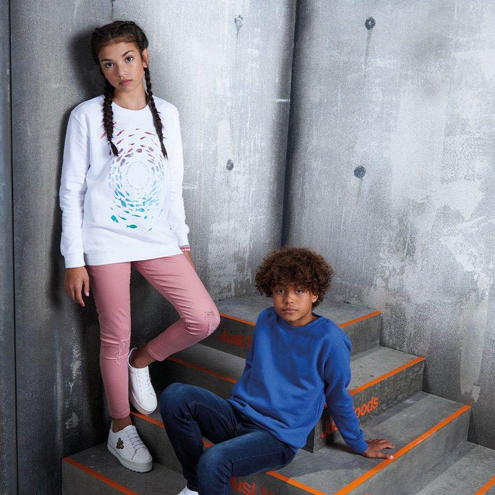 AWDis Just Hoods Plain Pullover mit Rundhalsausschnitt