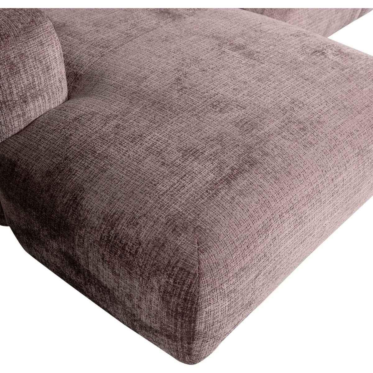 mutoni Ecksofa Cloud links gewebte Chenille tauperosa 280x165