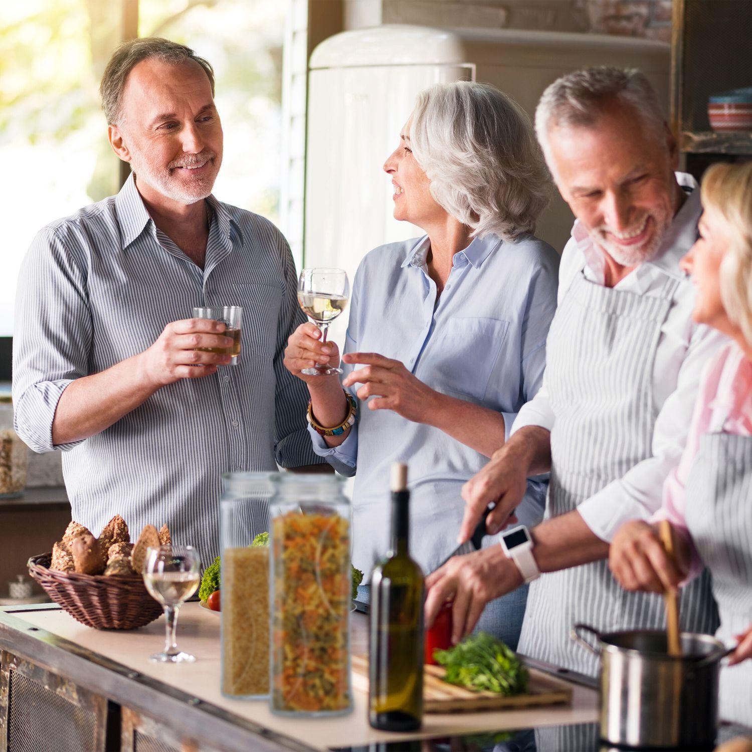 B2X Set mit 6 Vorratsgläsern mit Deckel 1650 ml