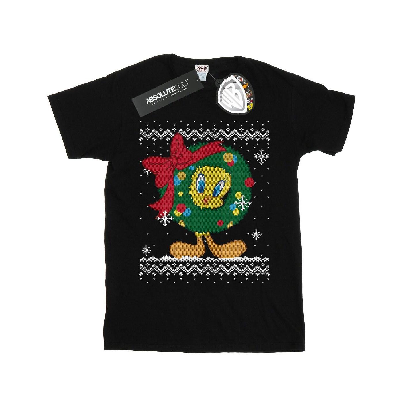 LOONEY TUNES Tweety Pie Christmas Fair Isle T-Shirt