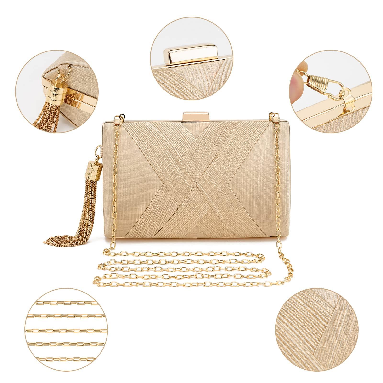 Only-bags.store Clutch Abendtasche Fransen Elegante Kettentasche Clutch Bag Clutch Abendtasche Fransen Elegante Kettentasche Clutch Bag