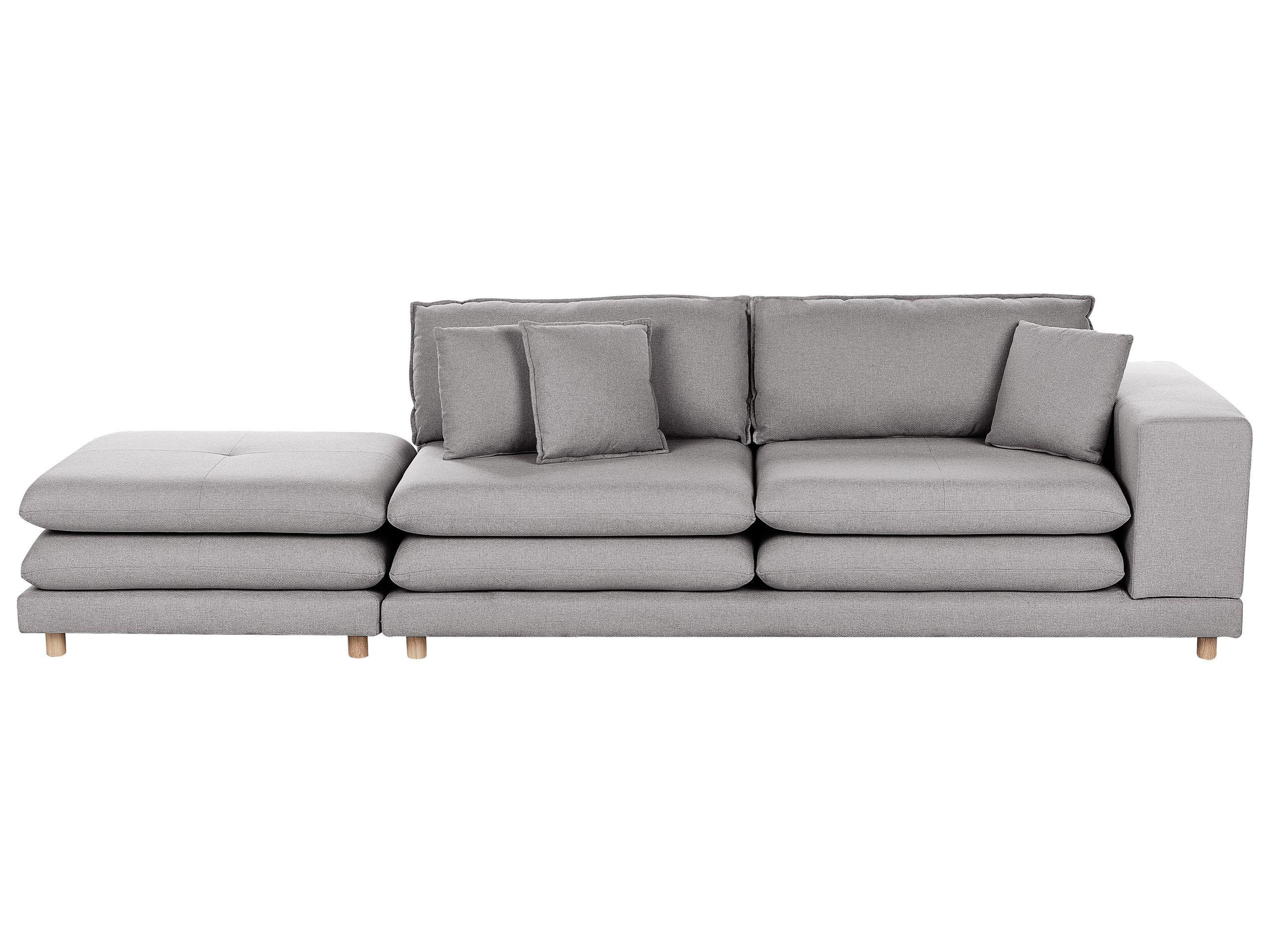 Beliani 2-Sitzer Sofa mit Ottomane aus Polyester Modern HEDEN