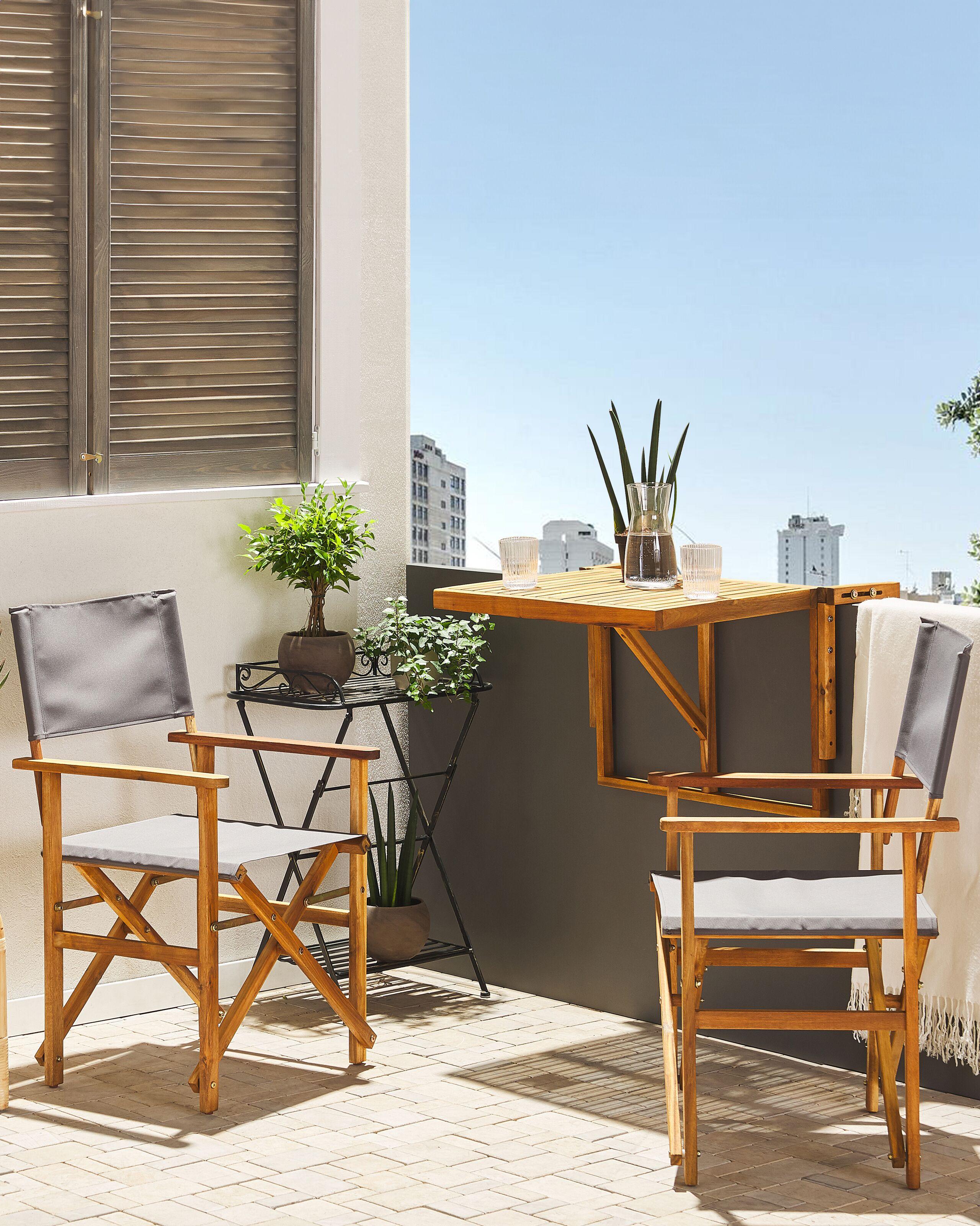 Beliani Gartenstuhl 2er Set aus Polyester Retro CINE