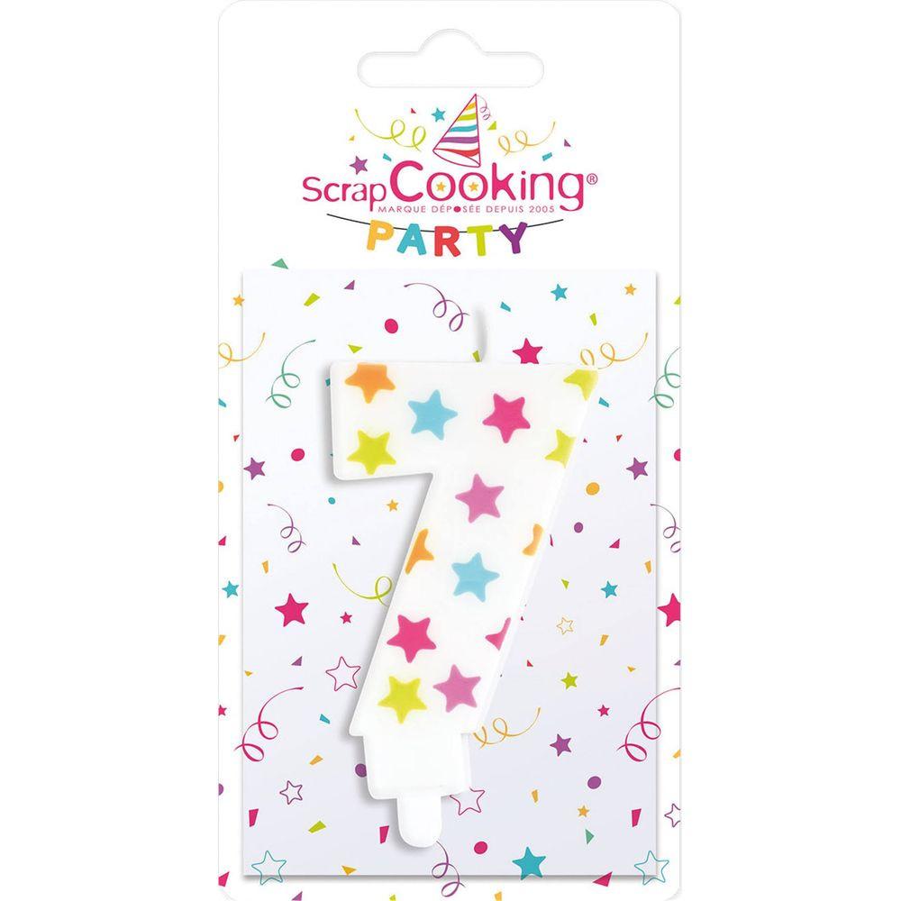 ScrapCooking Kerze Zahl 7