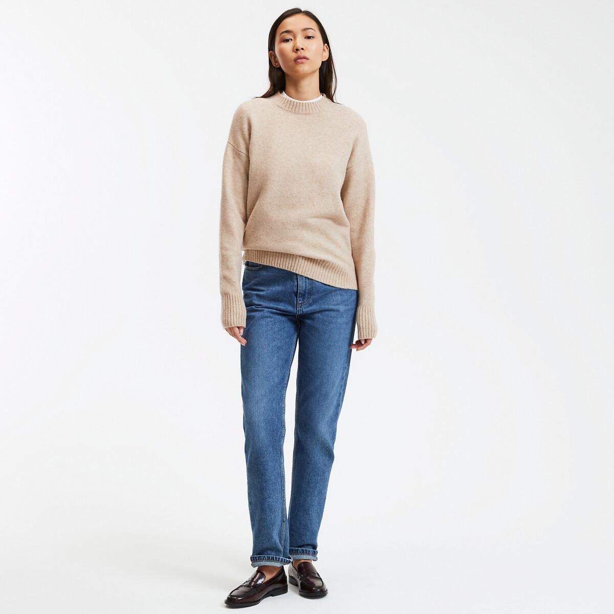 La Redoute Collections High-Waist Straight Leg Jeans