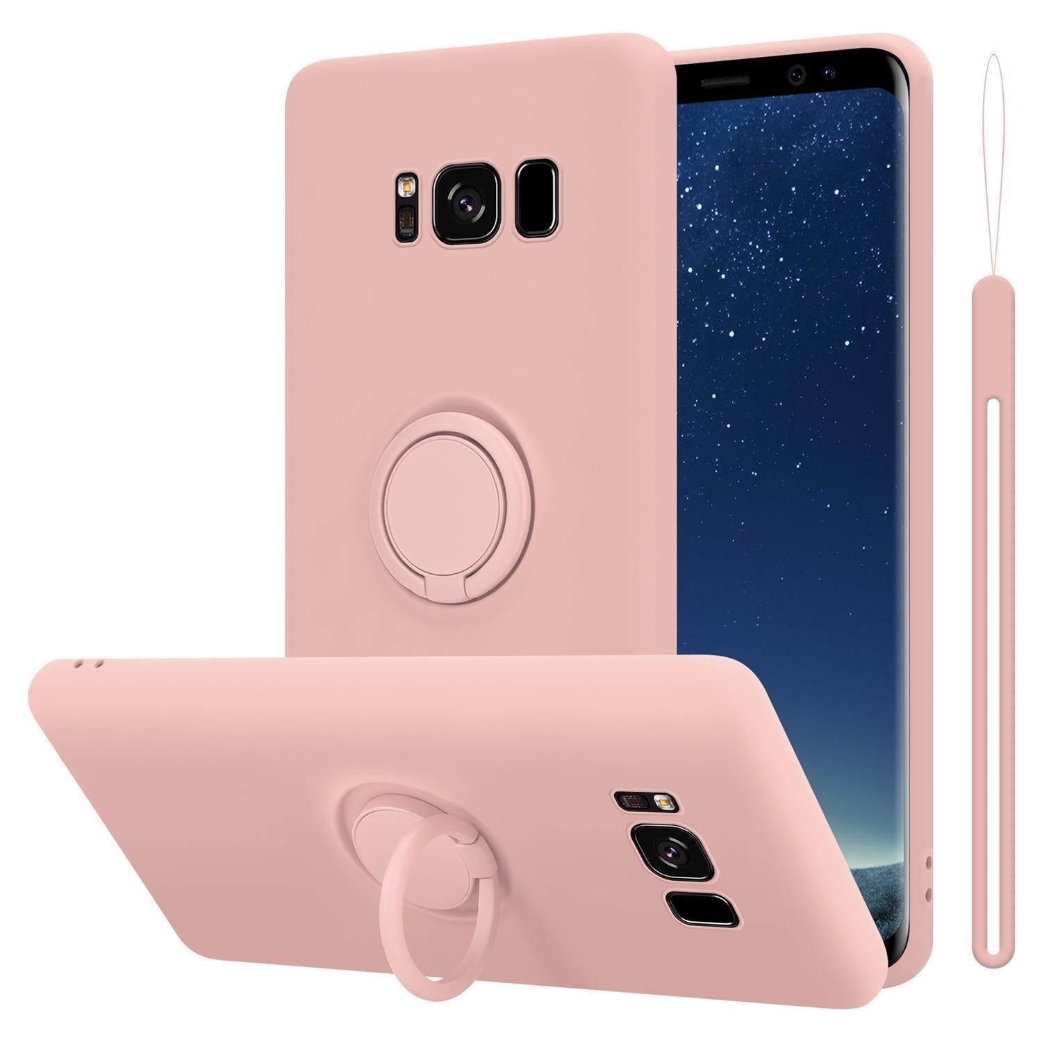 Cadorabo Hülle für Samsung Galaxy S8 TPU Silikon mit Ring Liquid